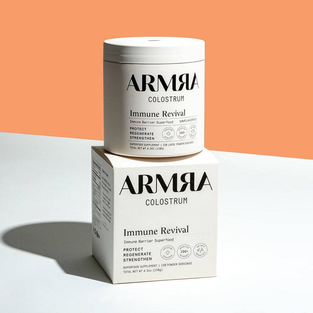 NEW CLIENT ALERT 👋🏻 Say hi to @tryarmra&mdash;the first colostrum product optimized for human health! An exciting emerging nutrition category&mdash;backed by over 5,000 published studies supporting its ability to strengthen the immune system, forti
