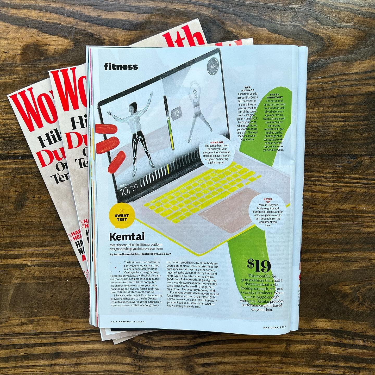 &ldquo;The accuracy blew my mind.&rdquo; 🤯
And this full-page print feature for @statmediapr client @kemtaivirtualfitness in the new May/June issue of @womenshealthmag is blowing ours!
⚡️
#STATMediaPR #STATMedia #theantiagency #client #clientnews #K