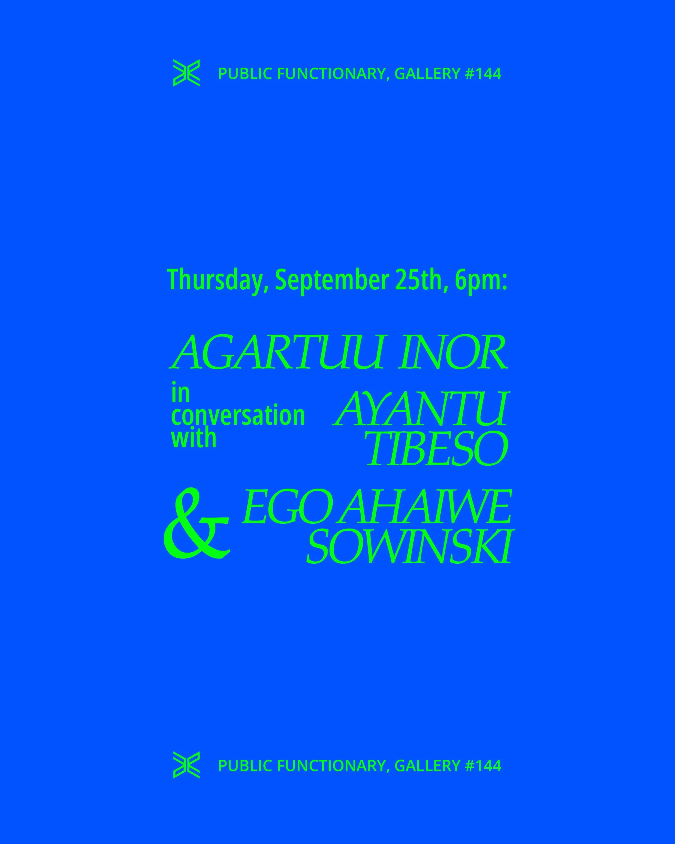 ARTIST TALK | SEPT 25