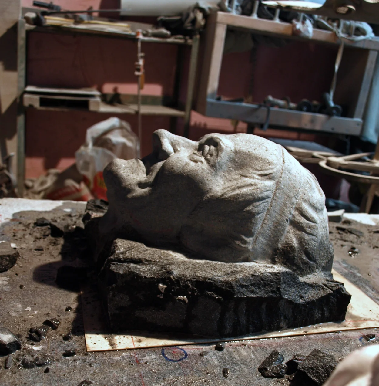 Voltaire Carving Houdon Copy
