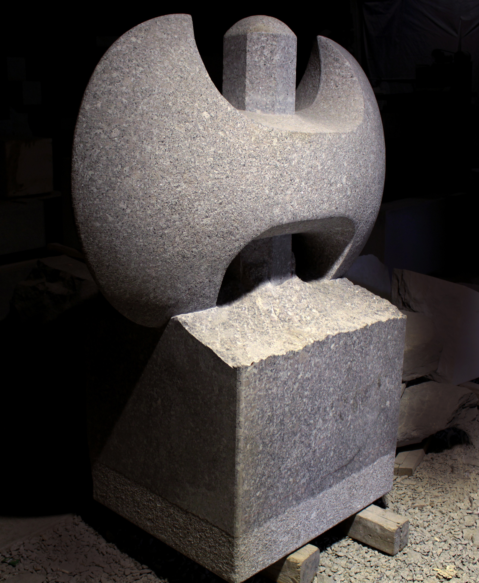 Granite Labrys Sculpture 