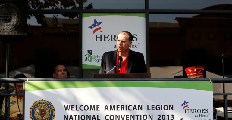 MARCH marketing president Tom Aiello speaks at the 2013 American Legion National Convention MARCH Marketing was proud to help Rebuilding Together kick off American Legion Convention in Houston today! We renovated a Veterans Shelter that’s home to 100 veterans ages 27-85. Today’s project is making a big difference in the lives of many deserving veterans!