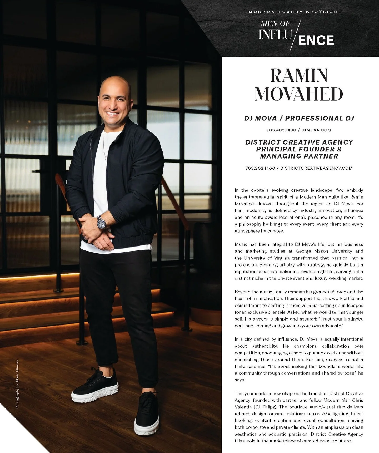 I&rsquo;m simply an ambassador for authenticity and here to pass along genuinely good energy. Thank you to my @dcmagazine family for continuing to spotlight me because articles like this are always humbling. 🤗🧿

S/O to my @districtcreativeagency pa