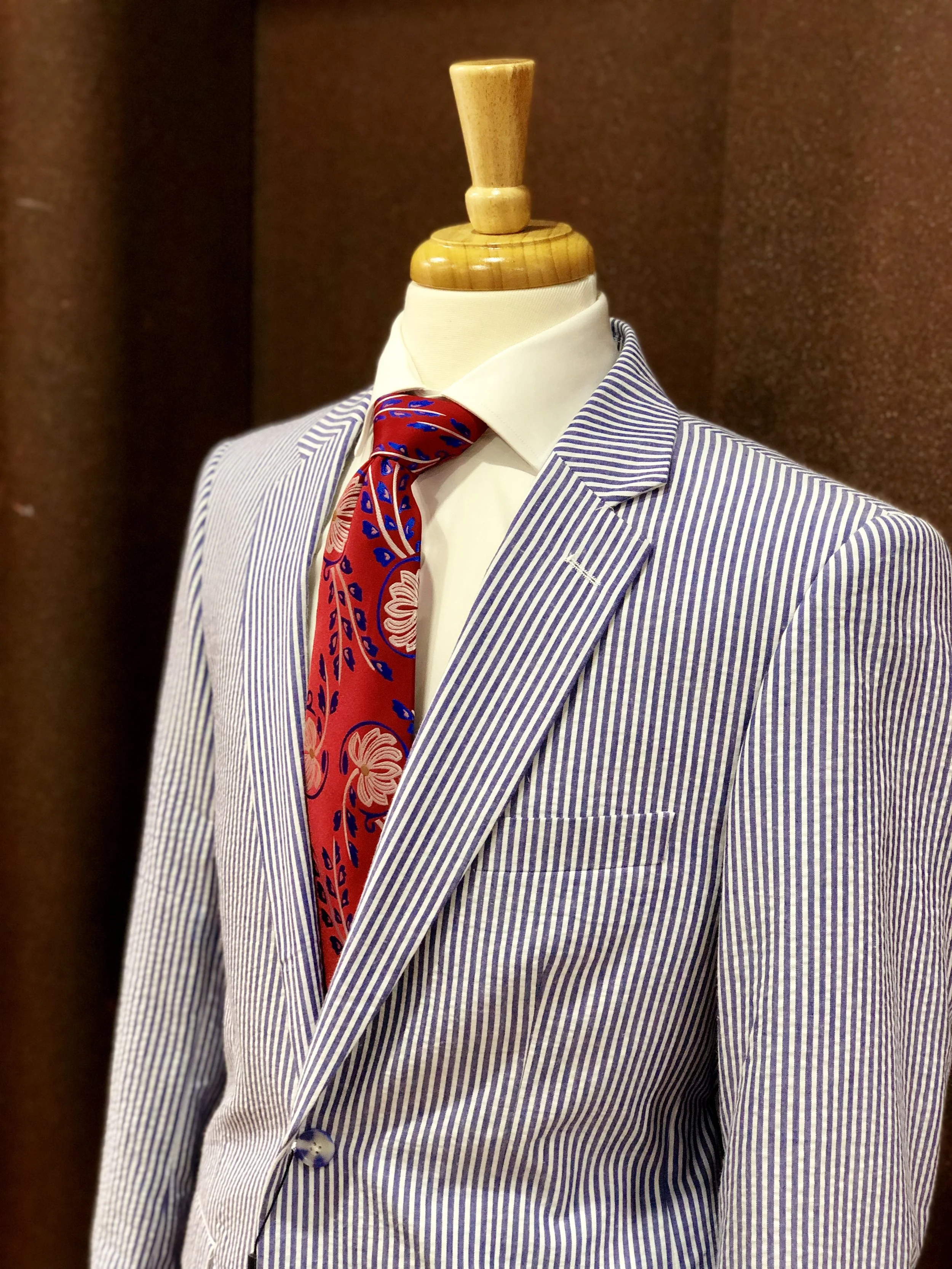 blue seersucker jacket