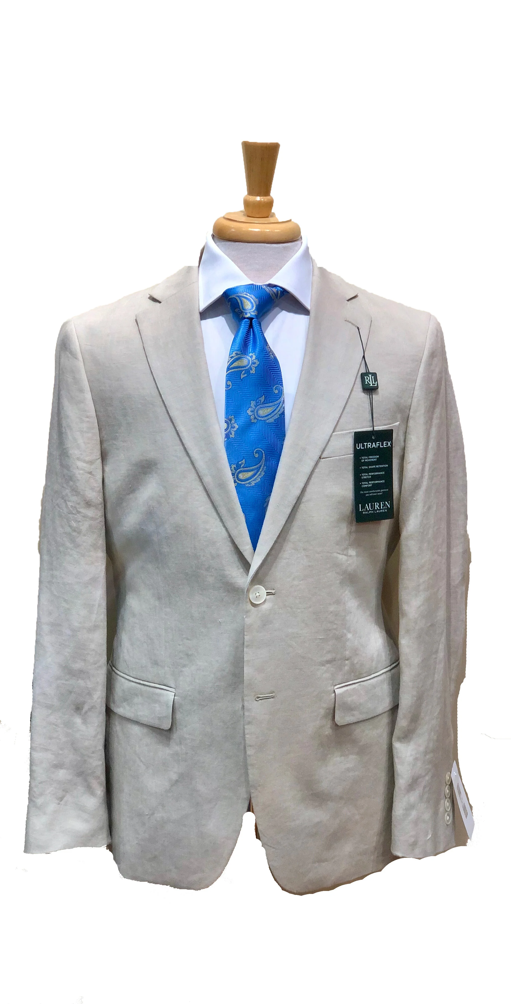 ralph lauren tan linen blazer
