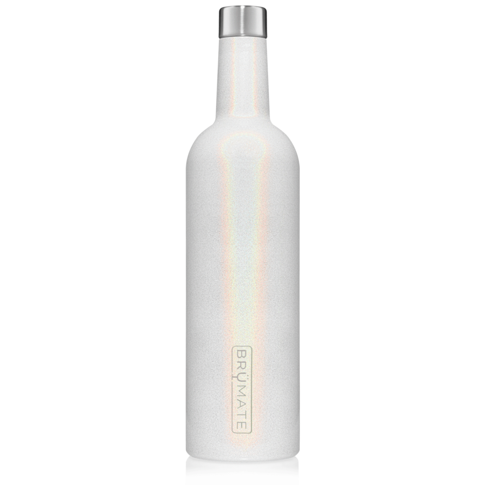 Brumate WINESULATOR Glitter White Insulated Wine Canteen Bottle 25oz