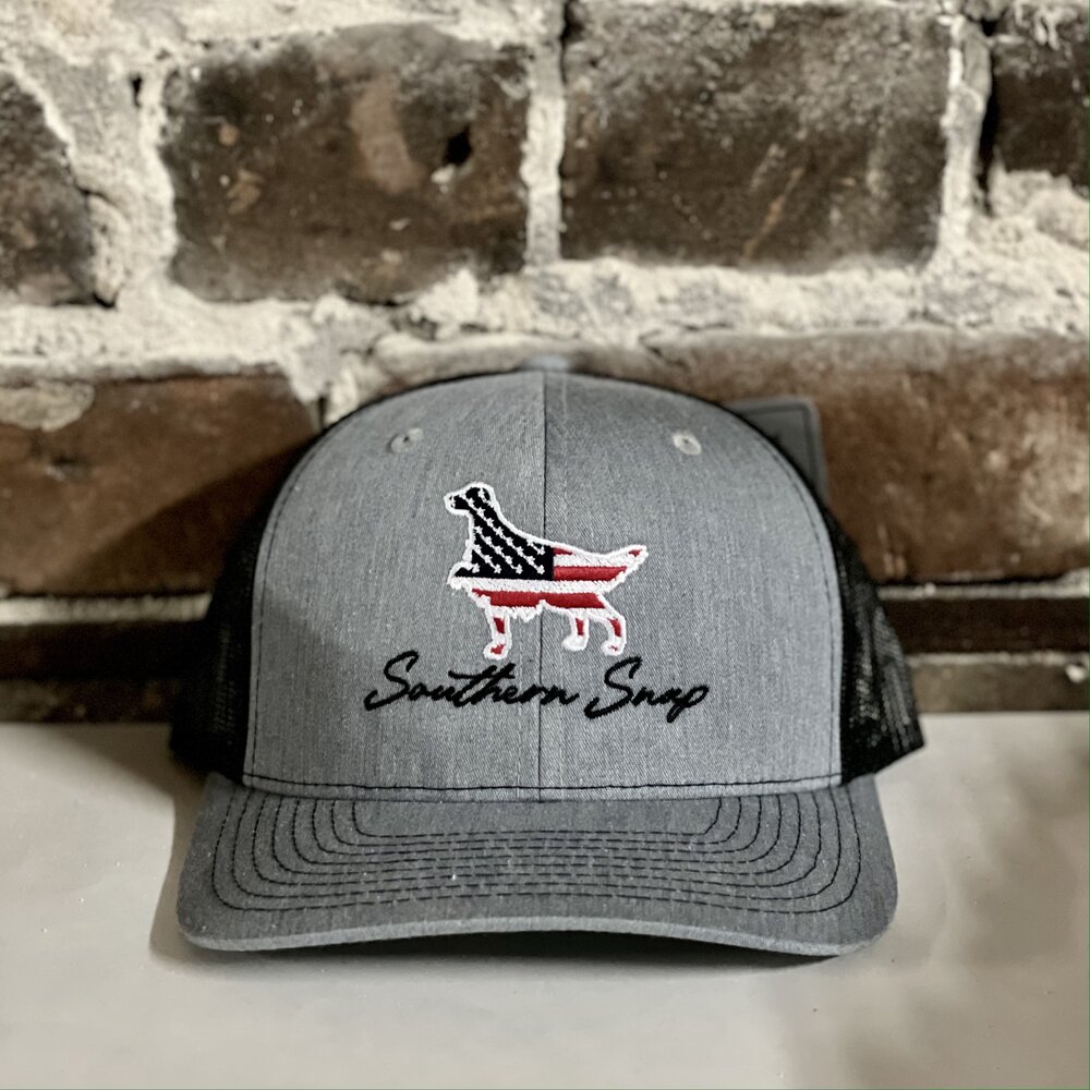 Its All About The South Alabama State with Flag Filled Dog Mesh Back Trucker Hat 