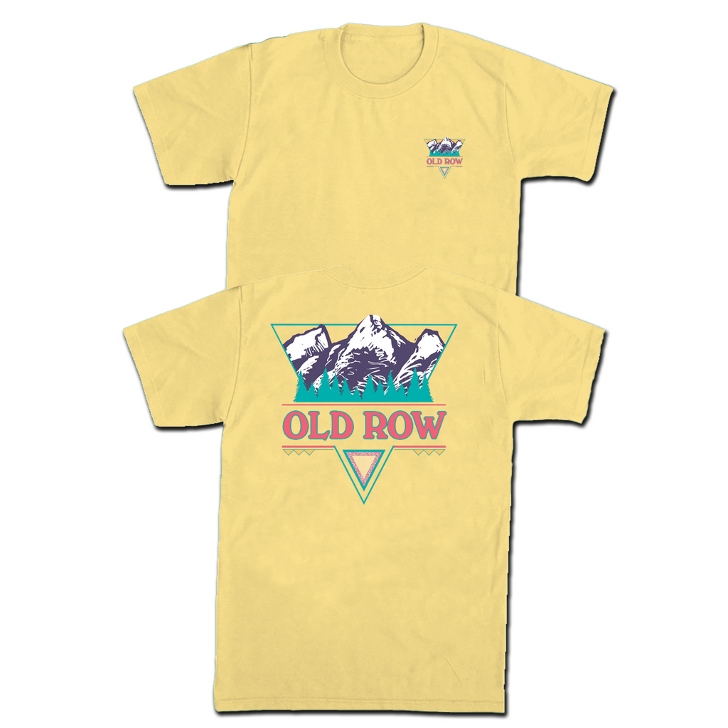 Old Row Mountain Triangle T-Shirt Yellow