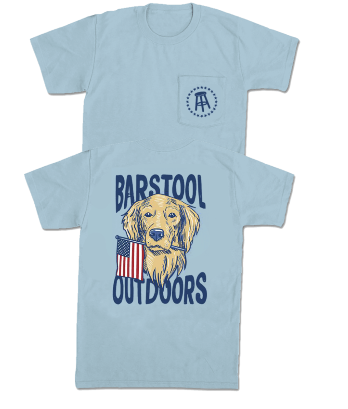 Joseph's Clothier — Barstool Sports Dog USA T-Shirt Light Bluee