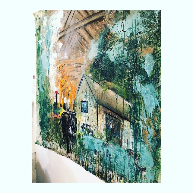 The Tiger in The Old Barn, part of Affordable Christmas Art exhibition on by recent MA Graduates at Islington Arts Factory Cafe 22/11 - 29/11 .... #islingtonarts #hertfordshire #islingtonartsfacrory #islington  #islington_london #art #newart #asc #as