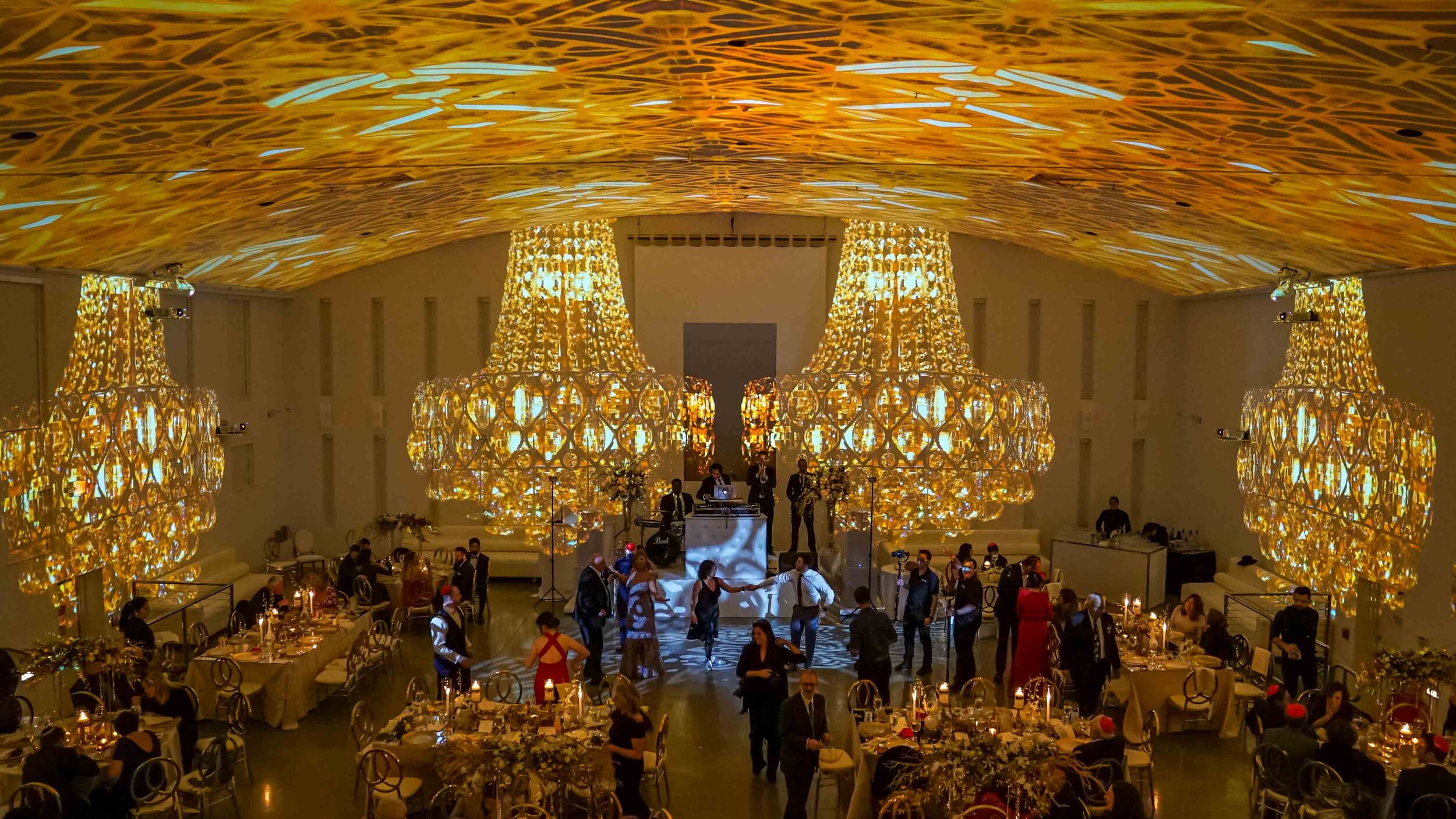 Dining in Crystal Chandeliers