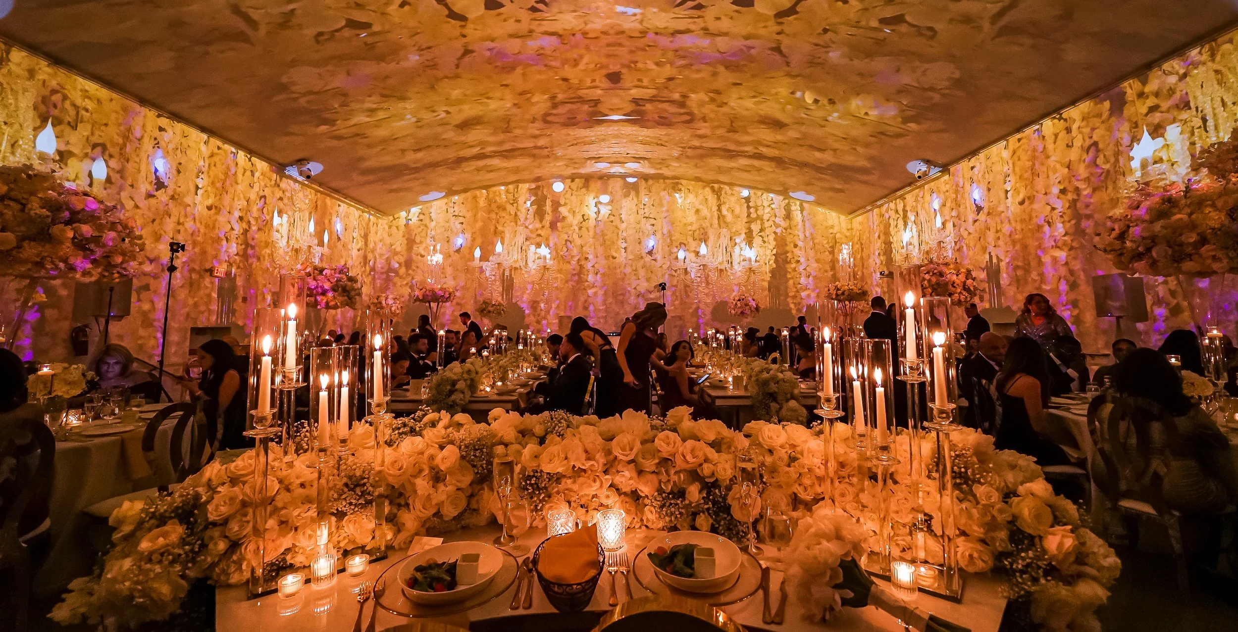 Elegant wedding ceremony inside The Temple House private event venue in Miami Beach Florida