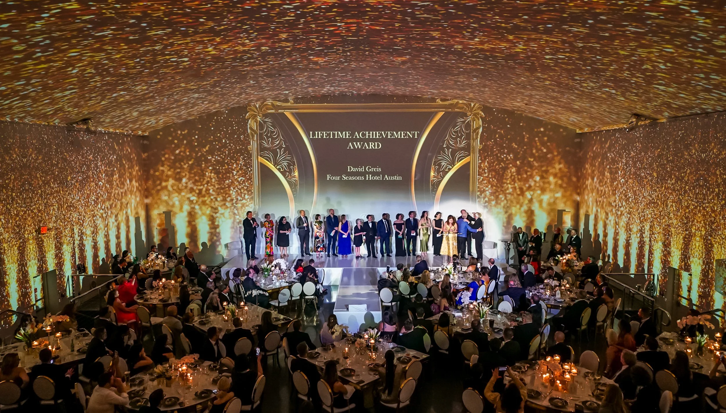 the temple house corporate holiday dinner gala Miami Beach winter theme