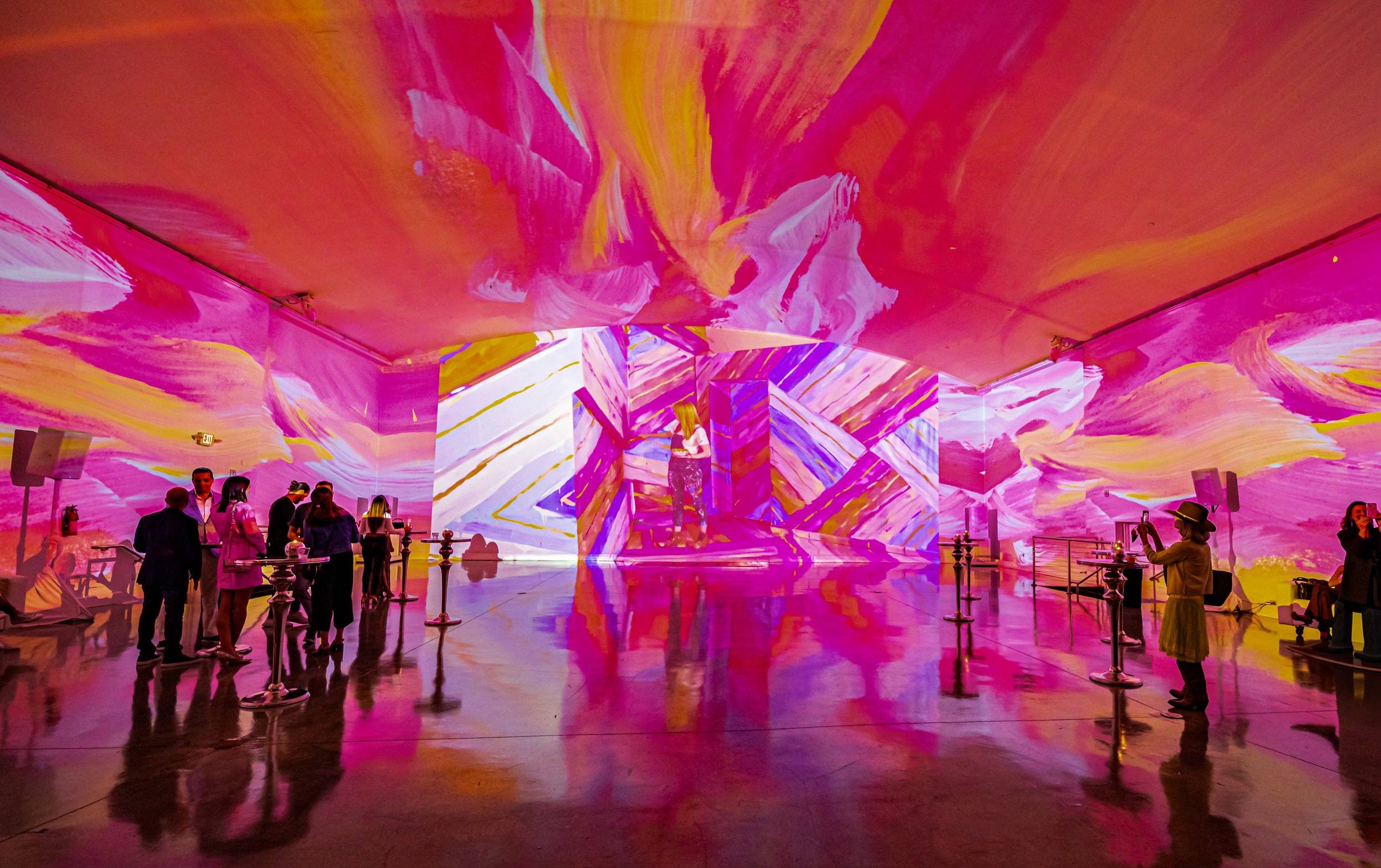 The Temple House Miami event venue 360 degree projection mapping art installation Miami Beach