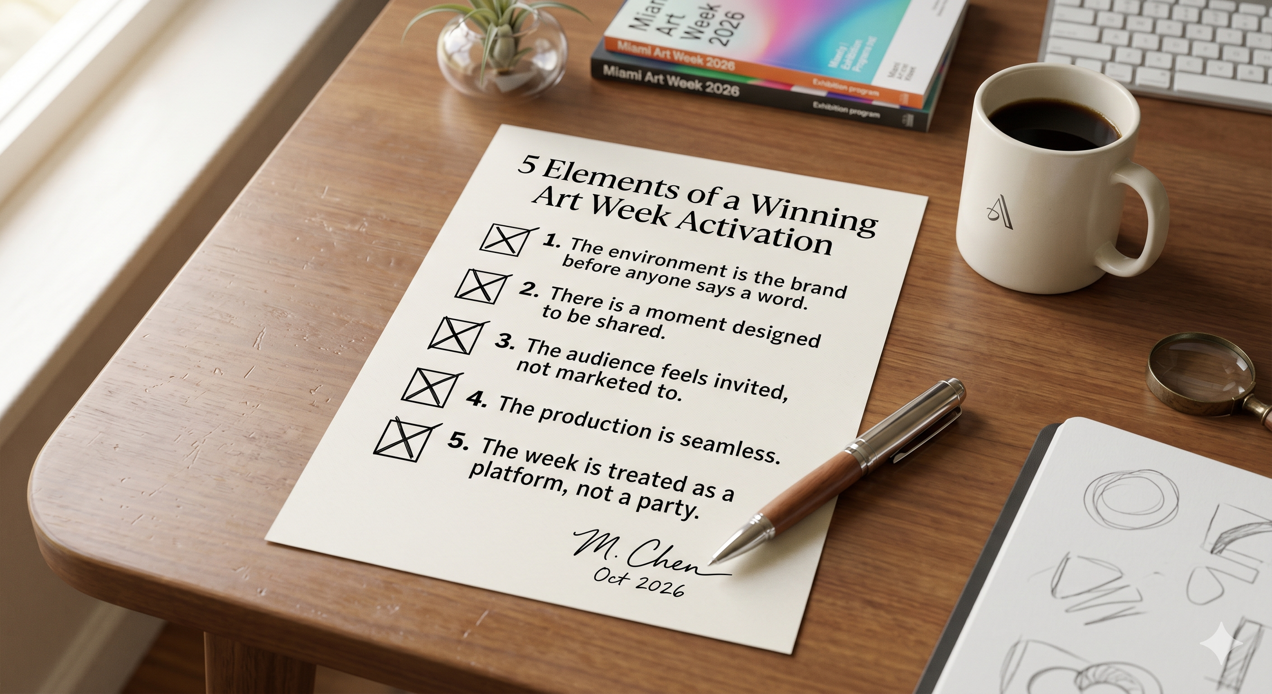 The Temple House Art Week Miami brand activation checklist top 5 elements