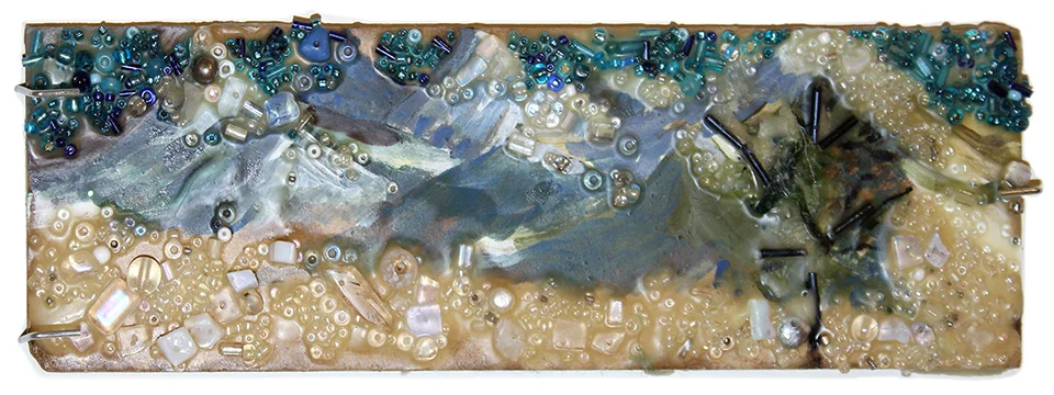 Encaustic Painting with Beads - Student #27