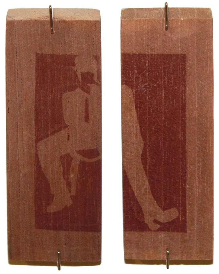 Rubylith Print with Sepia SolarFast on Wood - Student #28
