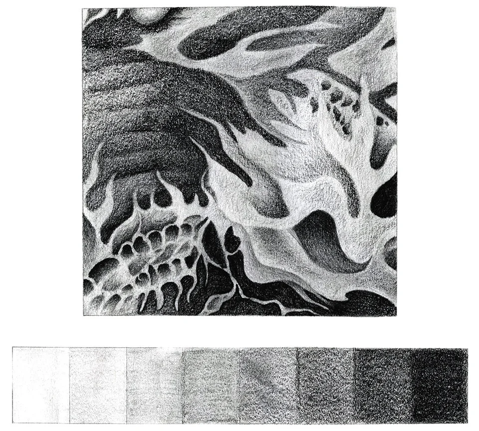 Abstract Value Scale Drawing - Student #8