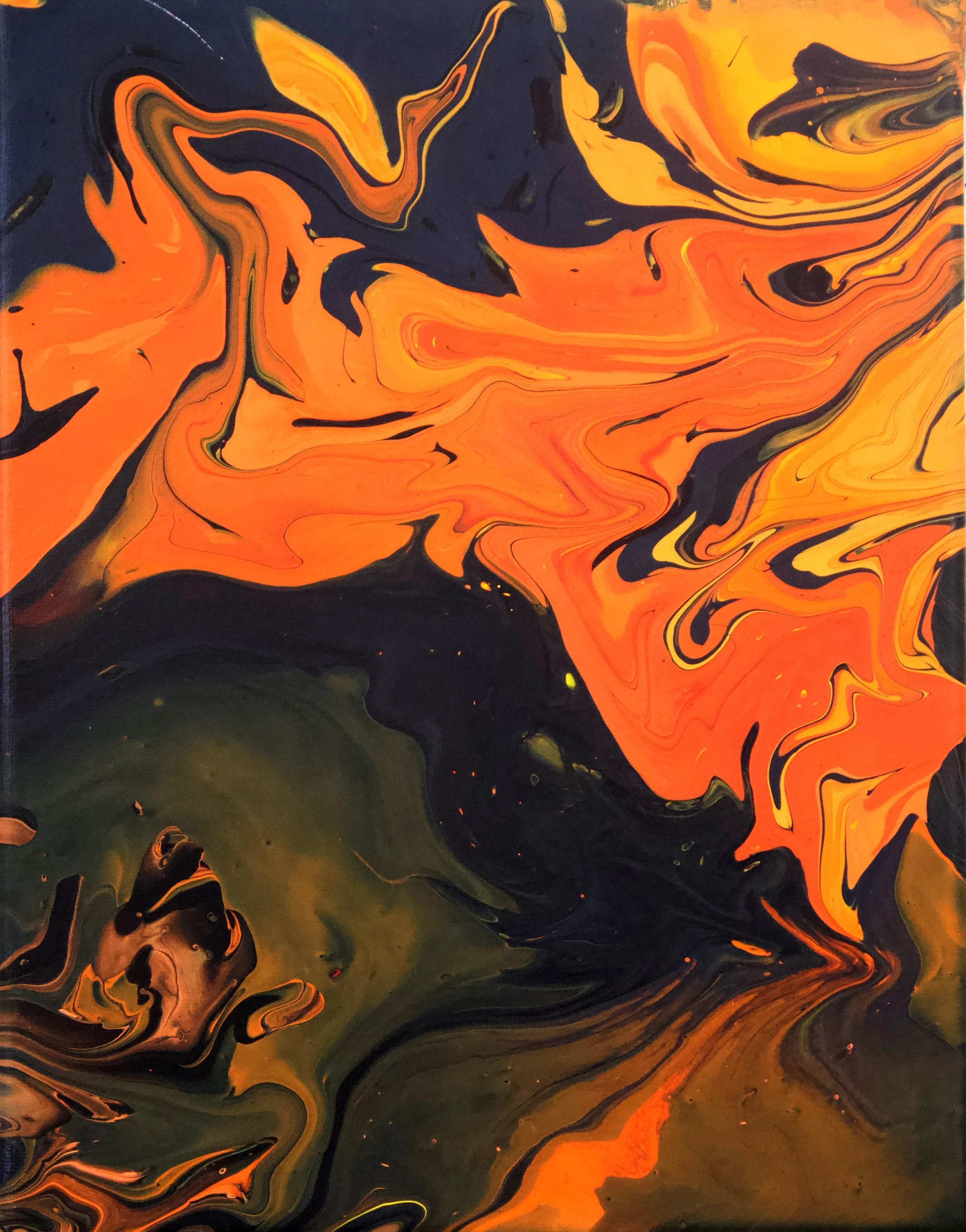 Painting Color Study Project (Orange and Black) - Student #30