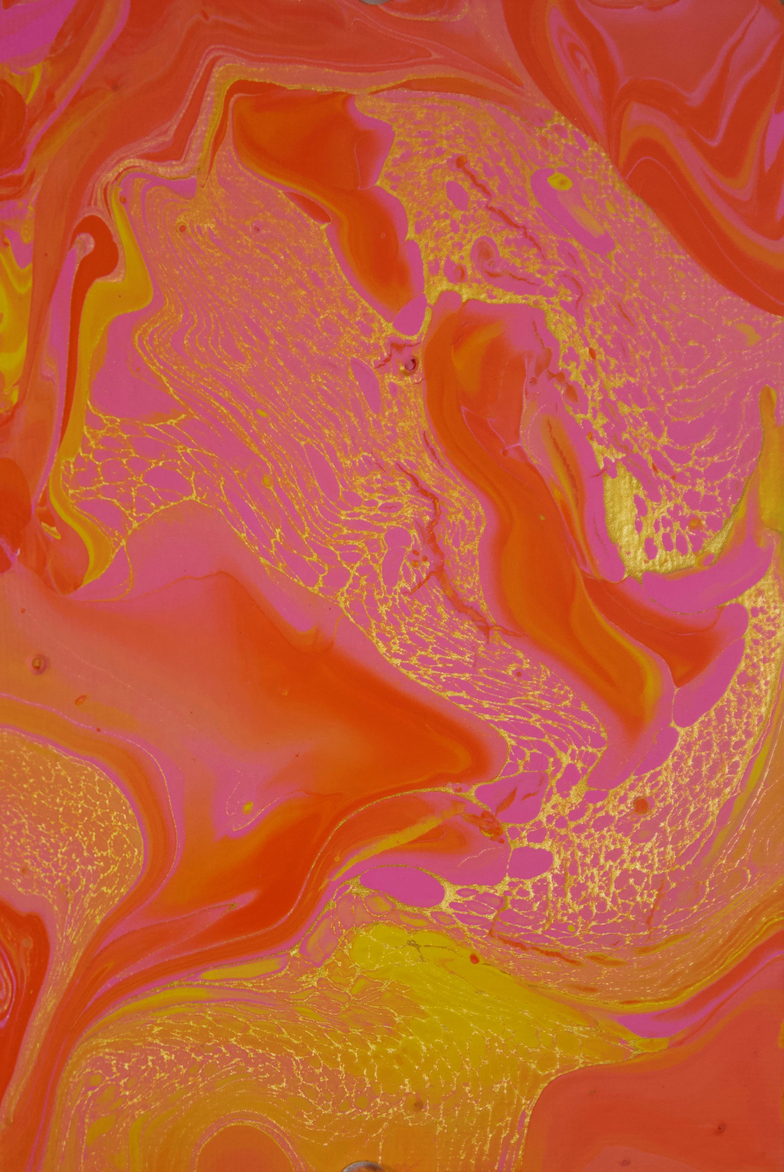 Painting Color Study Project (Orange, Pink, and Gold) - Student #30