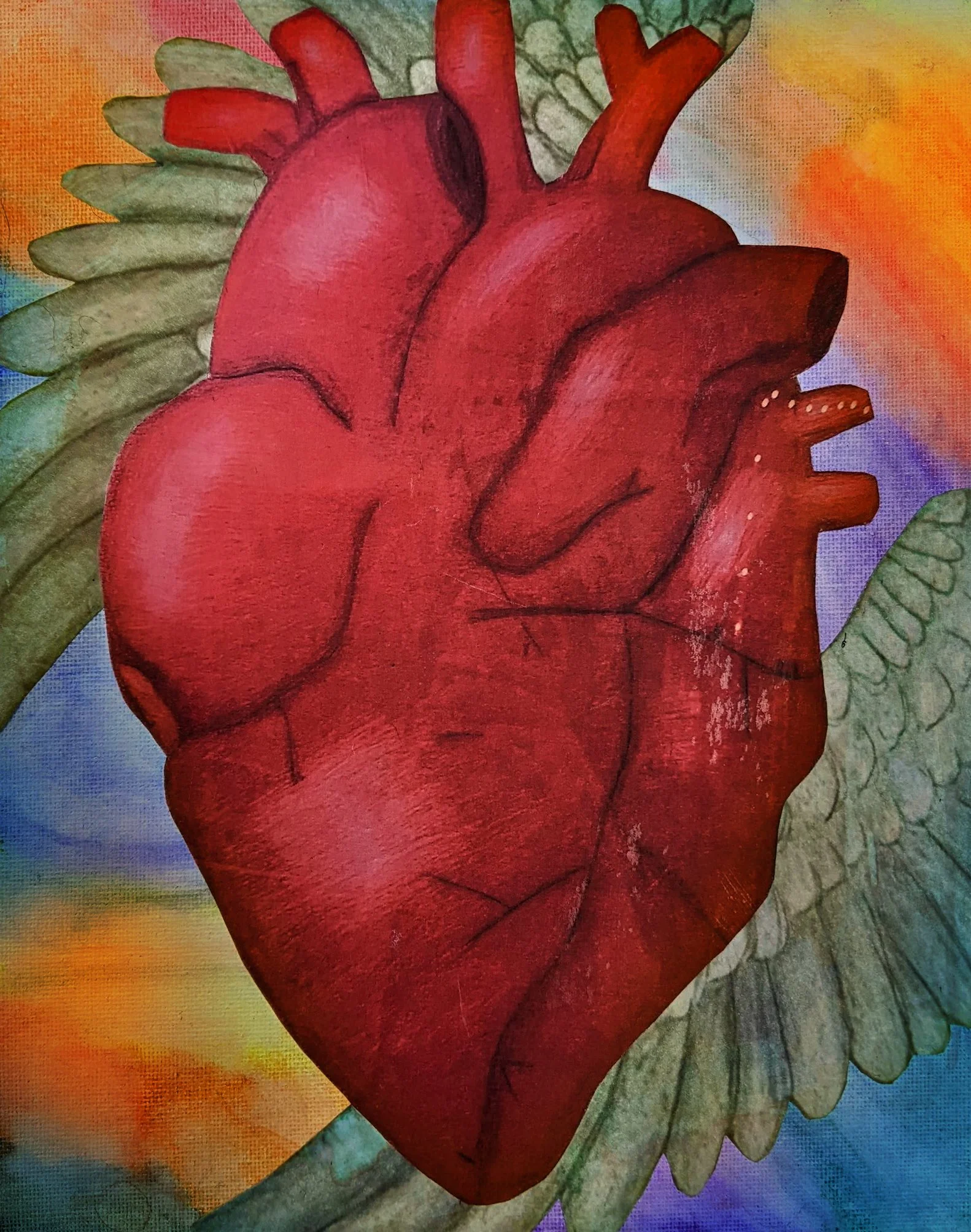 Heart: Mixed Media Collage - Student #40