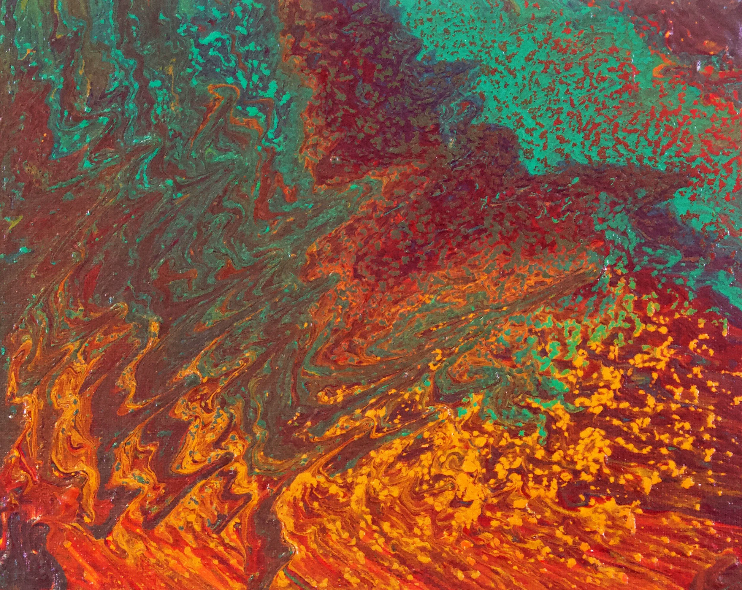 Painting Color Study Project (Red, Teal, Orange) - Student #34