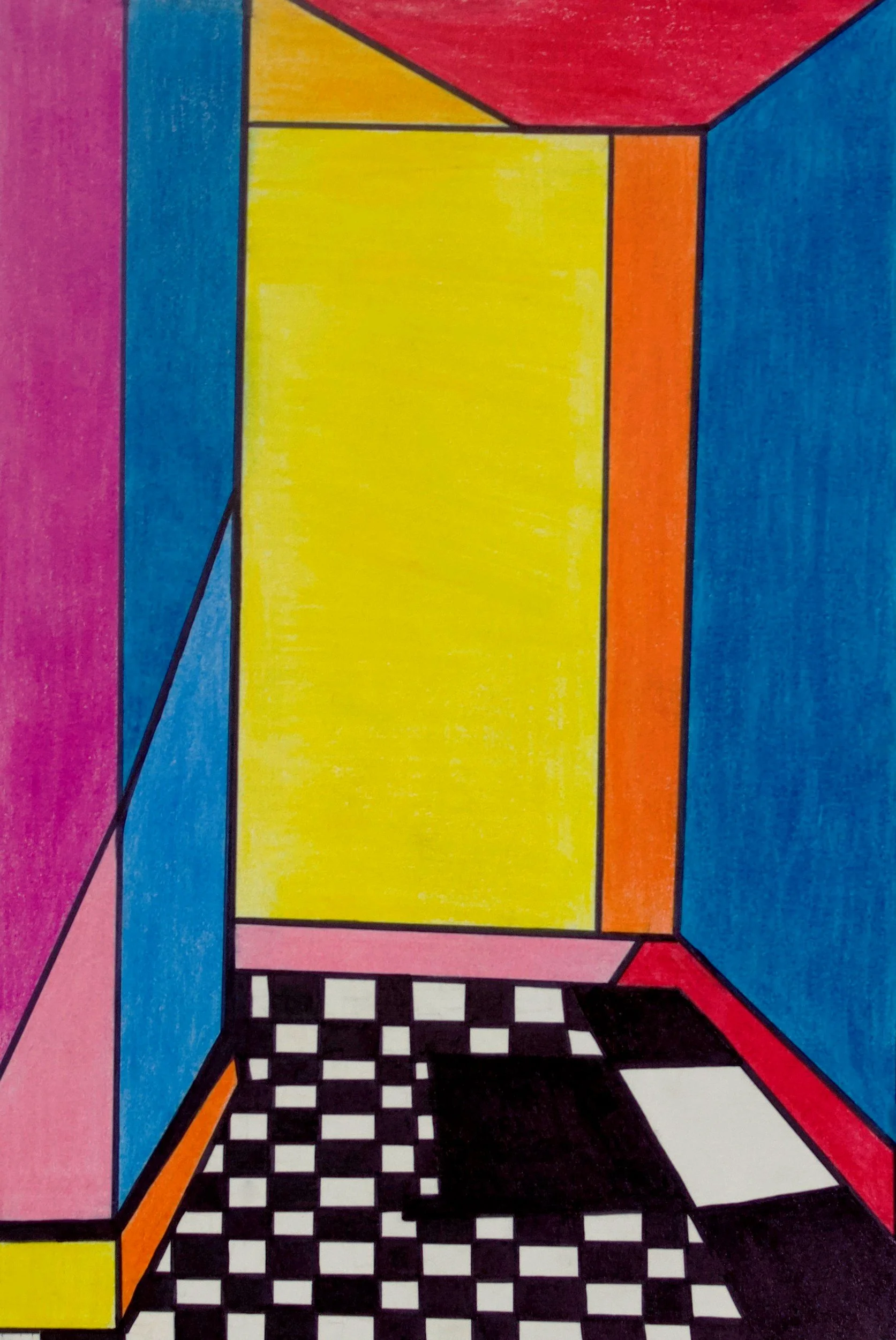 Abstract Perspective Drawing Study - Student #35