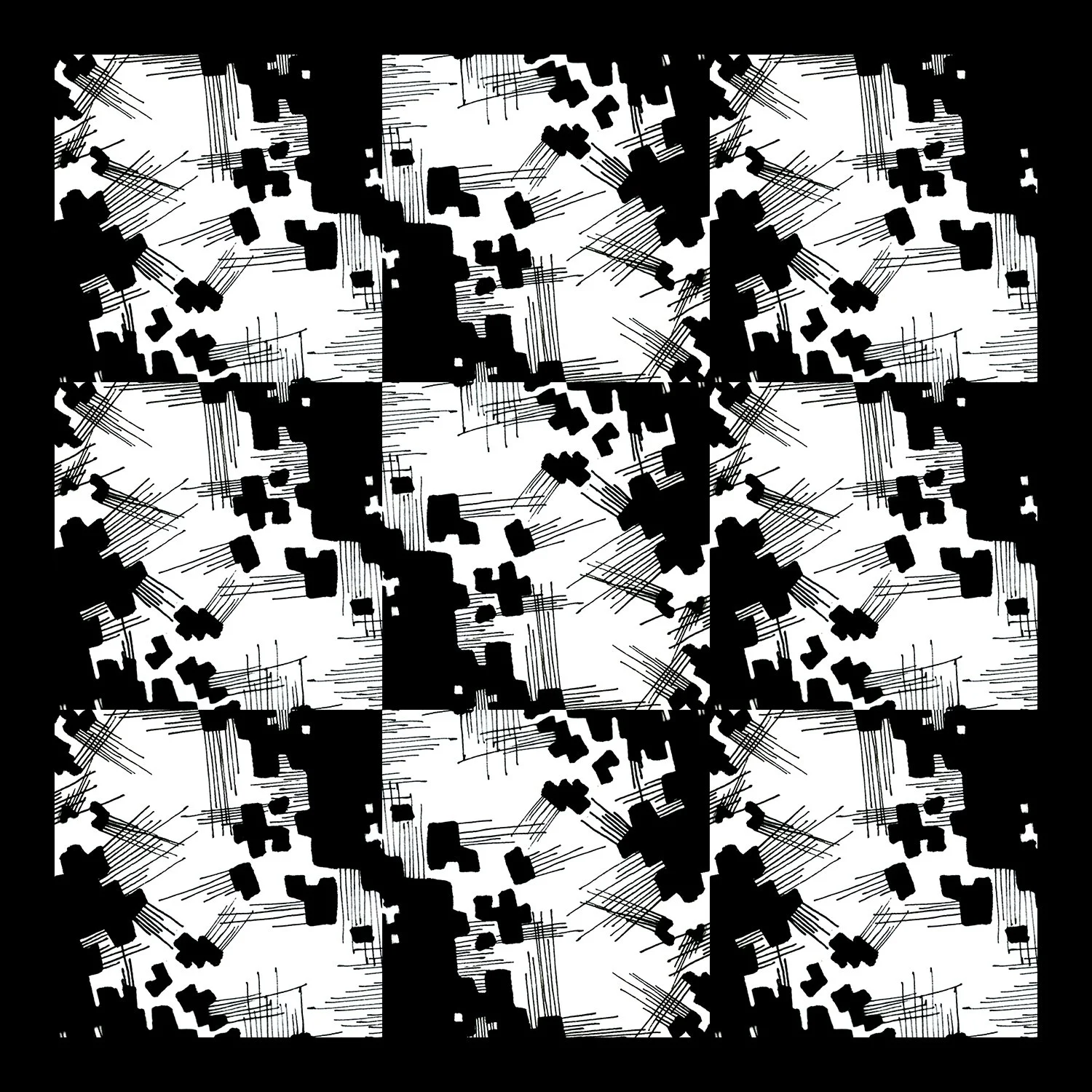 Abstract Positive/Negative Space Design Part 2- Student #9 