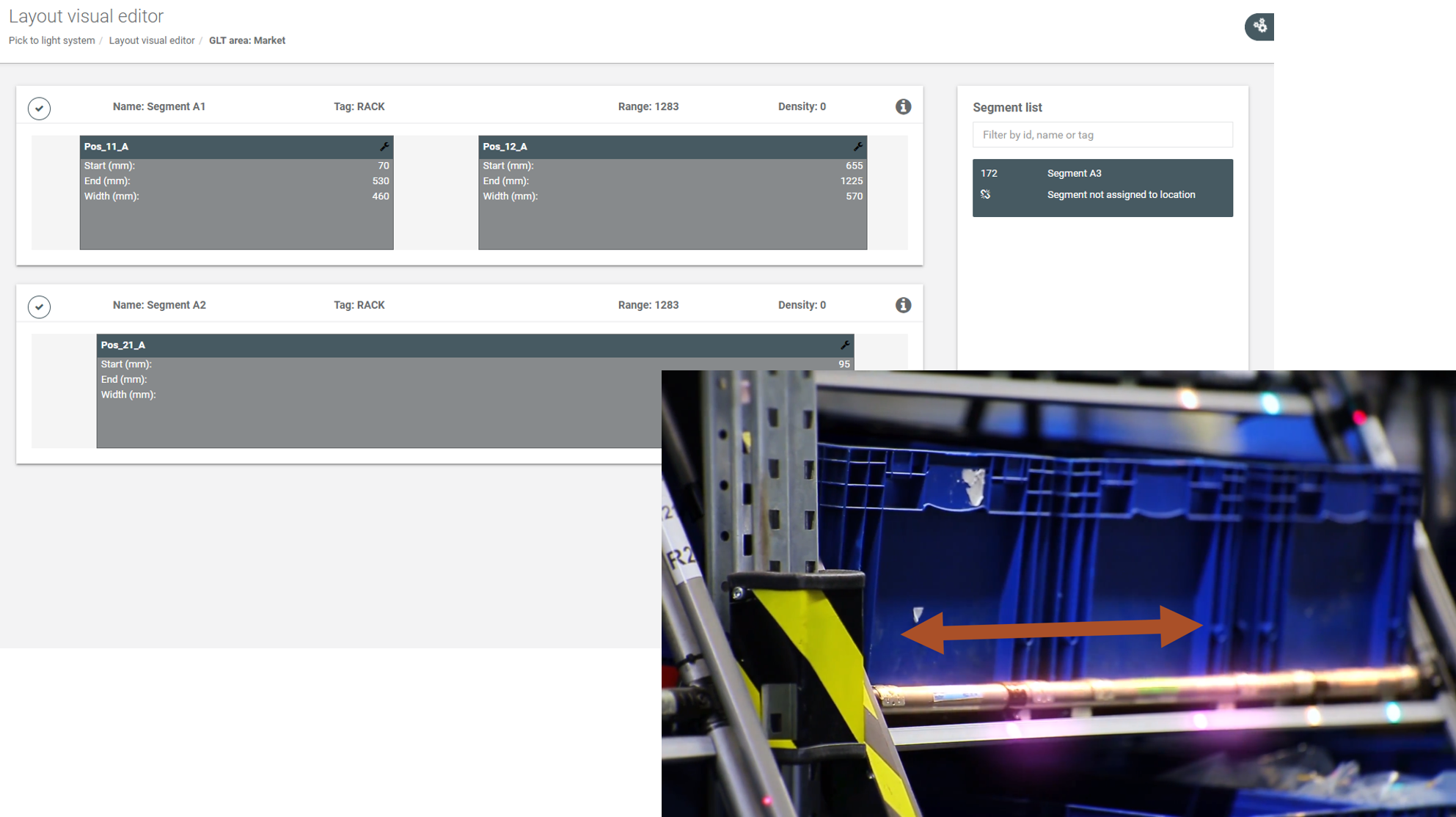 Any desired layout – also for GLT/pallets!