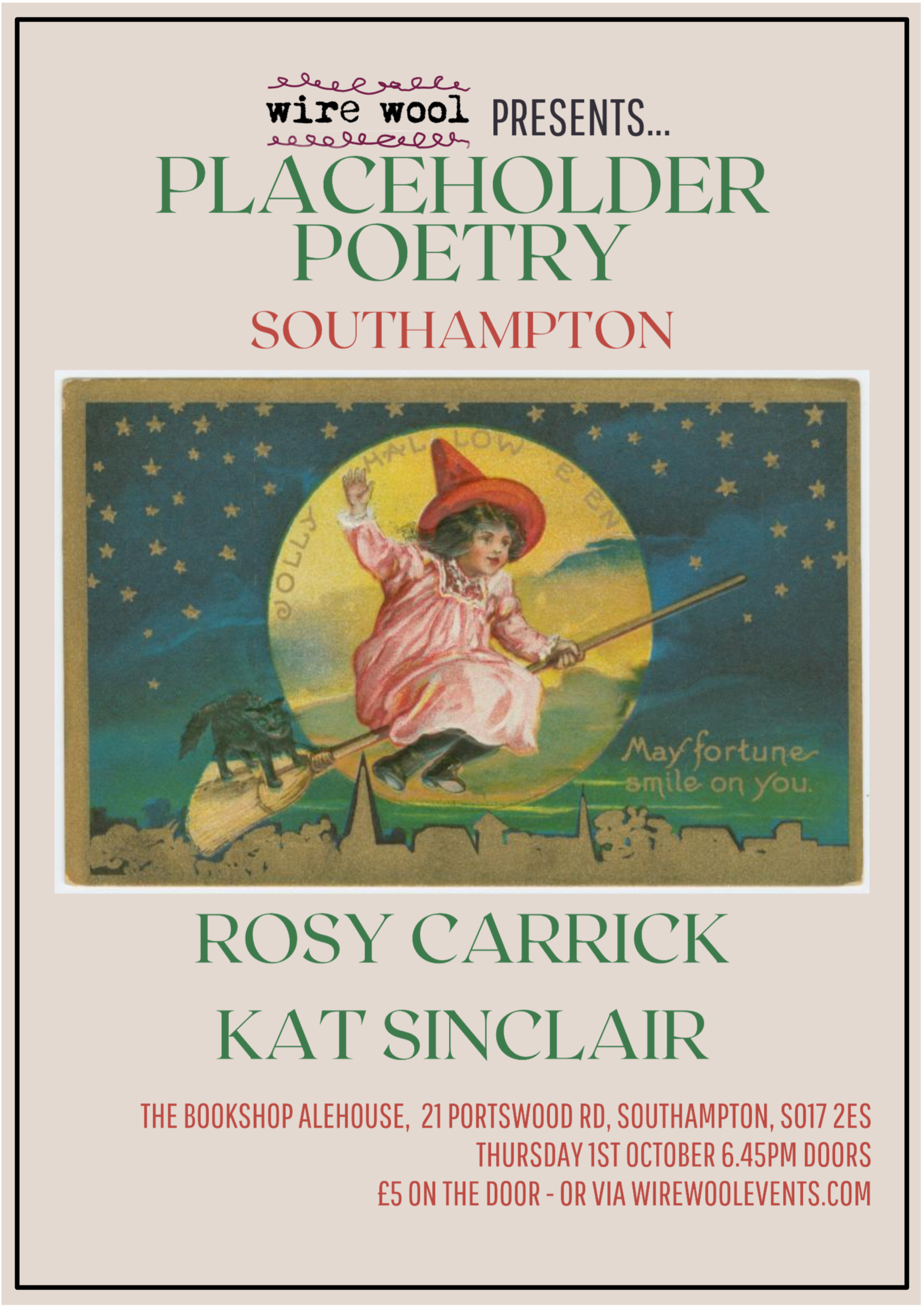 Placeholder Poetry: Rosy Carrick, Kat Sinclair