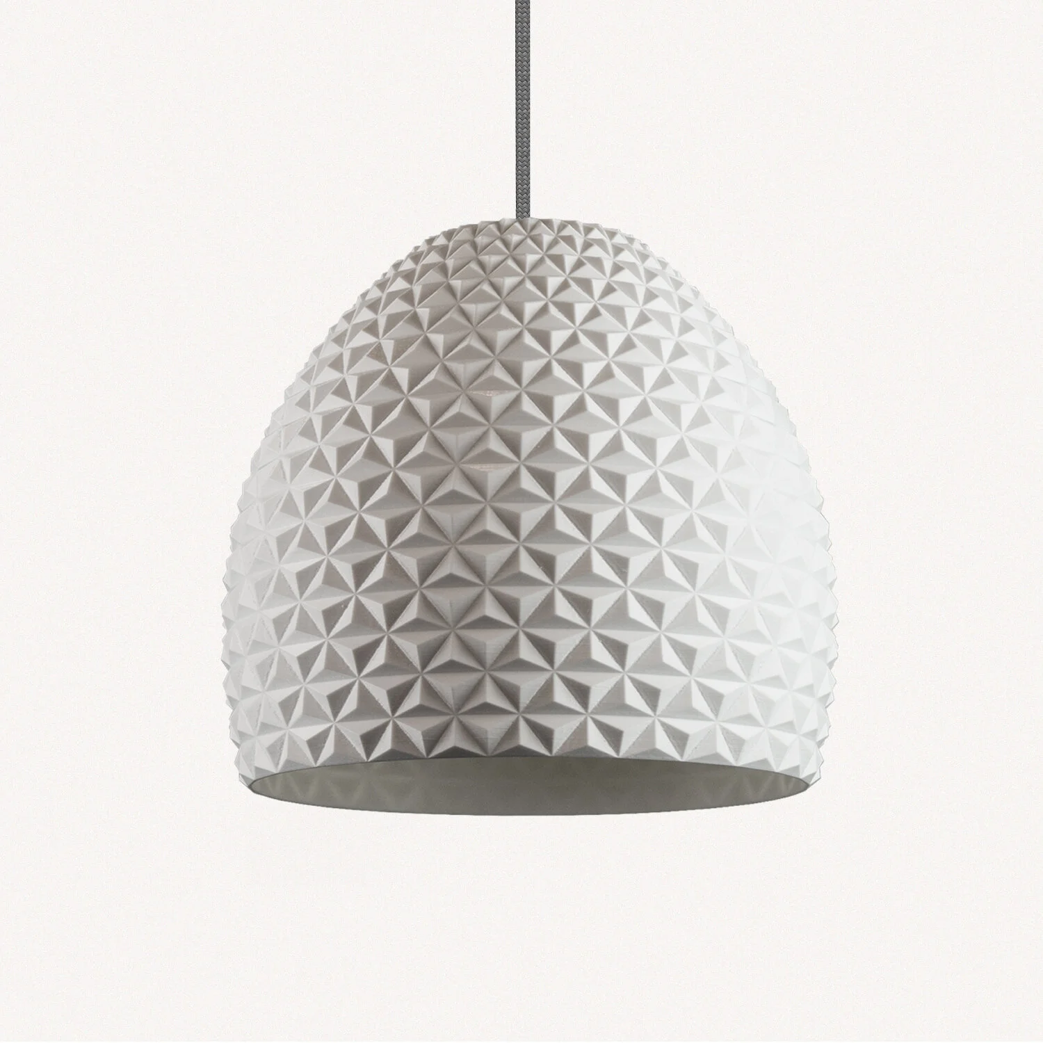 white geometric lampshade