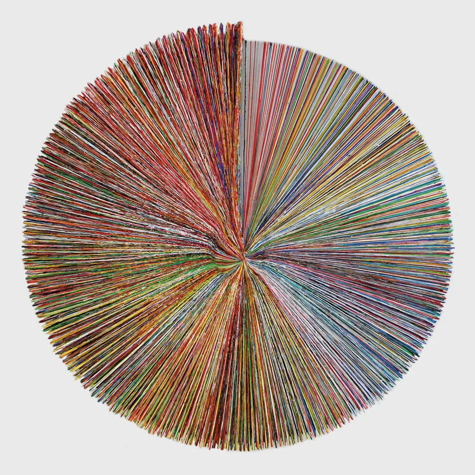 2019: Acrylic on aluminium panel, diam 95cm