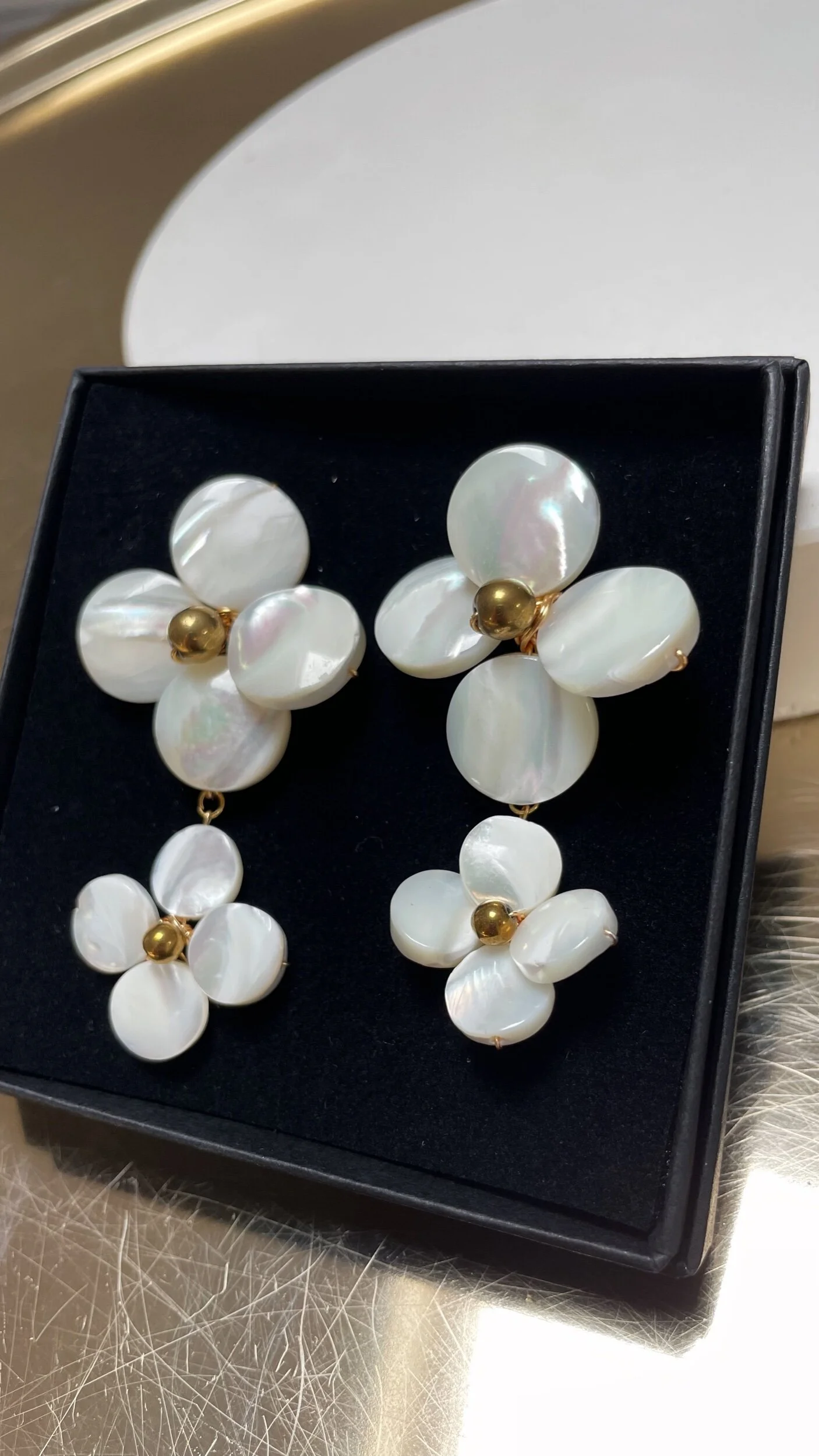 statement pearl bridal earrings
