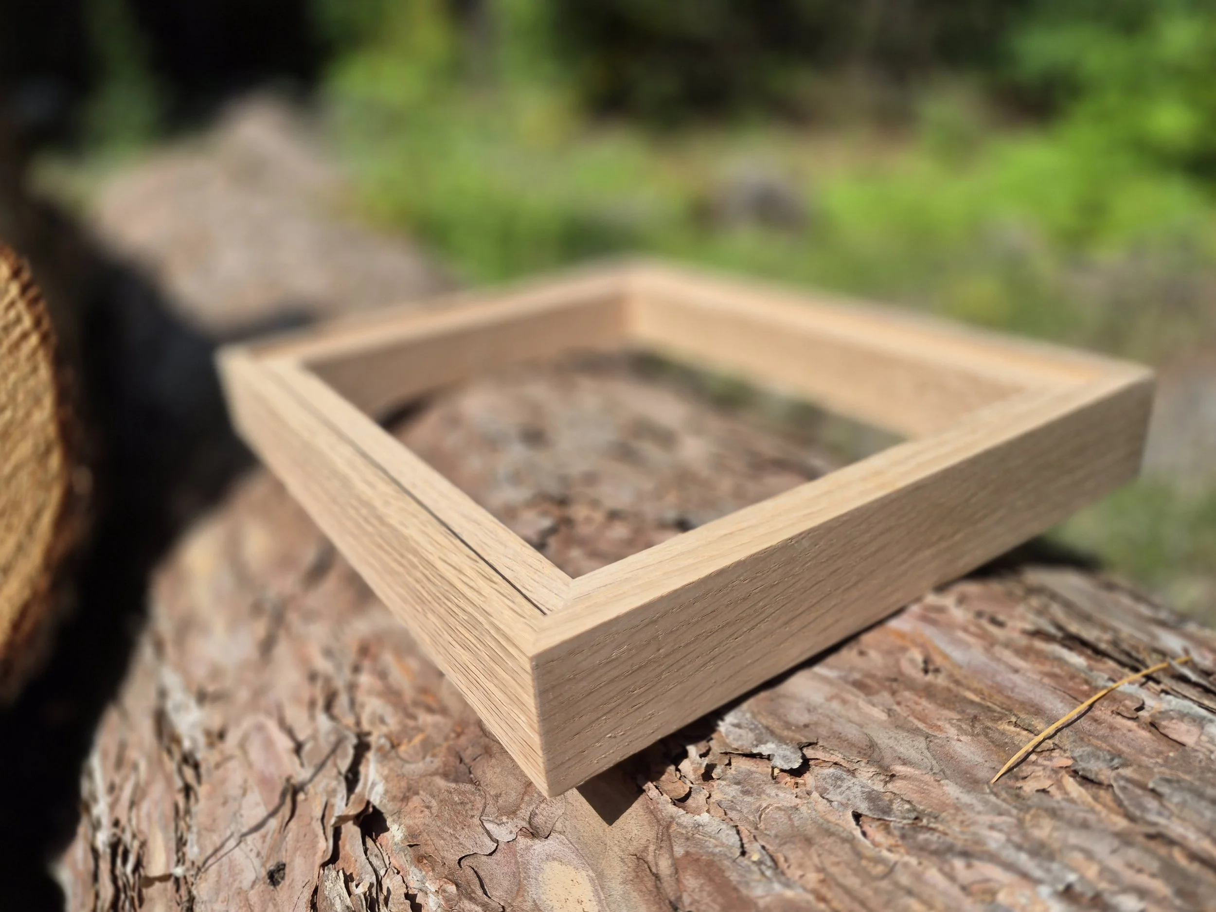 8x10 Flat Panel Frame, Red Oak, Natural