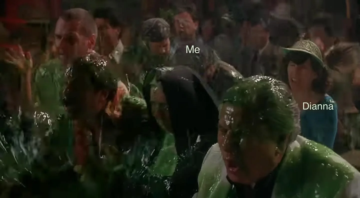 Flashback to that time me and Dianna got slimed on the set of Freaked. Best time I ever had making a movie