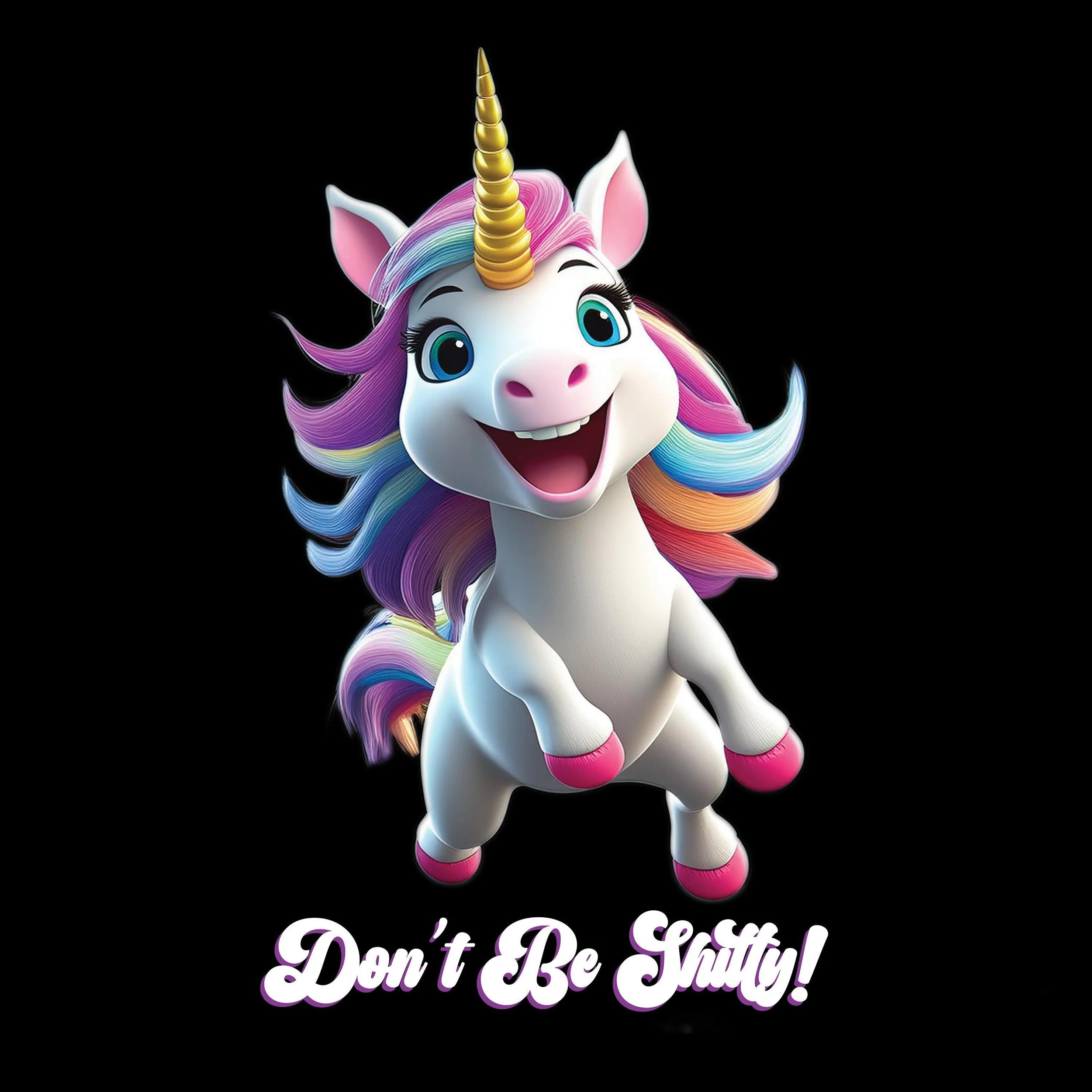 The cure for everything wrong in society, a simple philosophy for all of us. Now available as a shirt in the Etsy shop, link in bio. #dontbeshitty #tshirts #funny #unicorn
