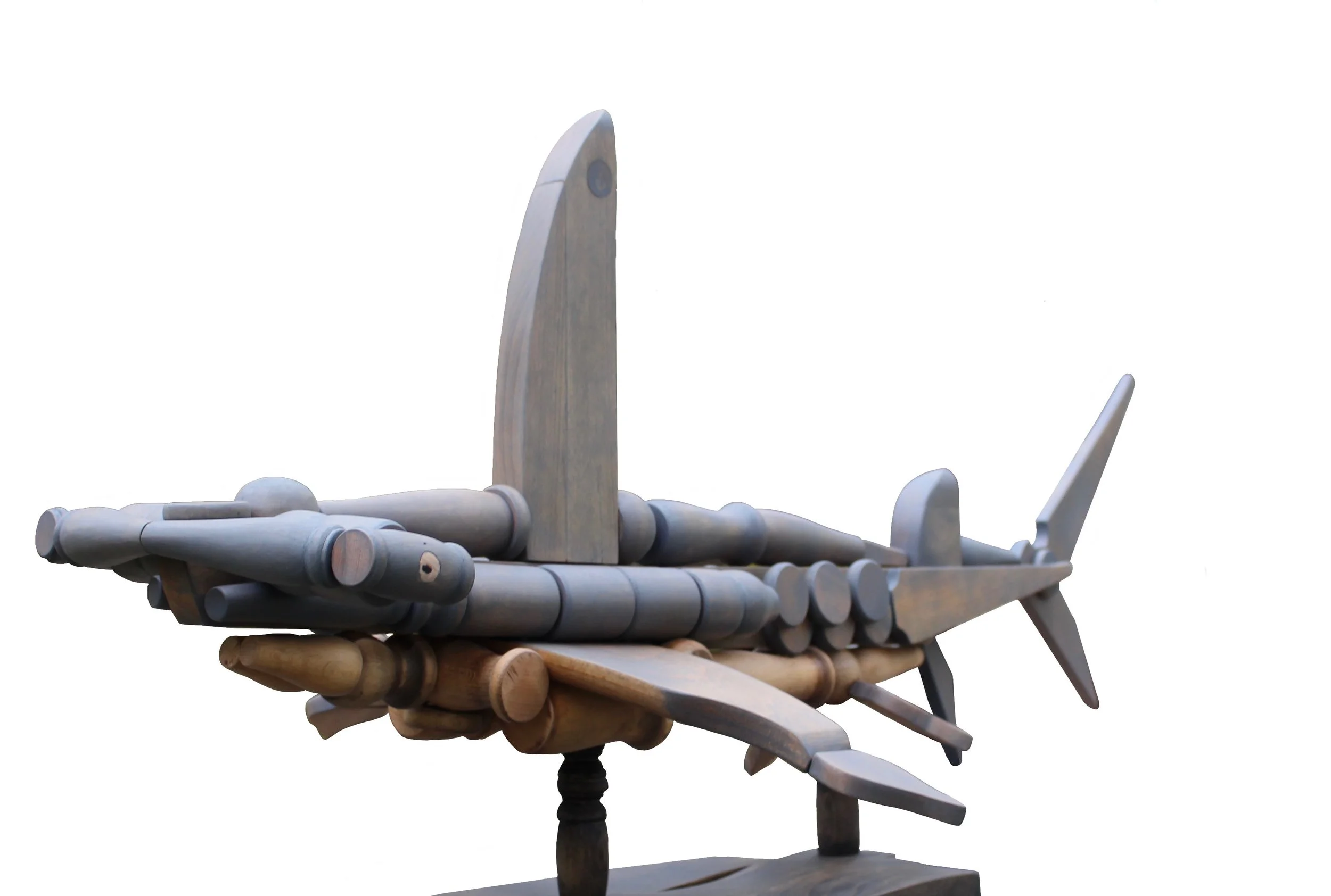    HAMMERHEAD SHARK     Length:  50” (127 cm)   Width:  23” (58.42 cm)   Height:  23” (58.42 cm)   SOLD    