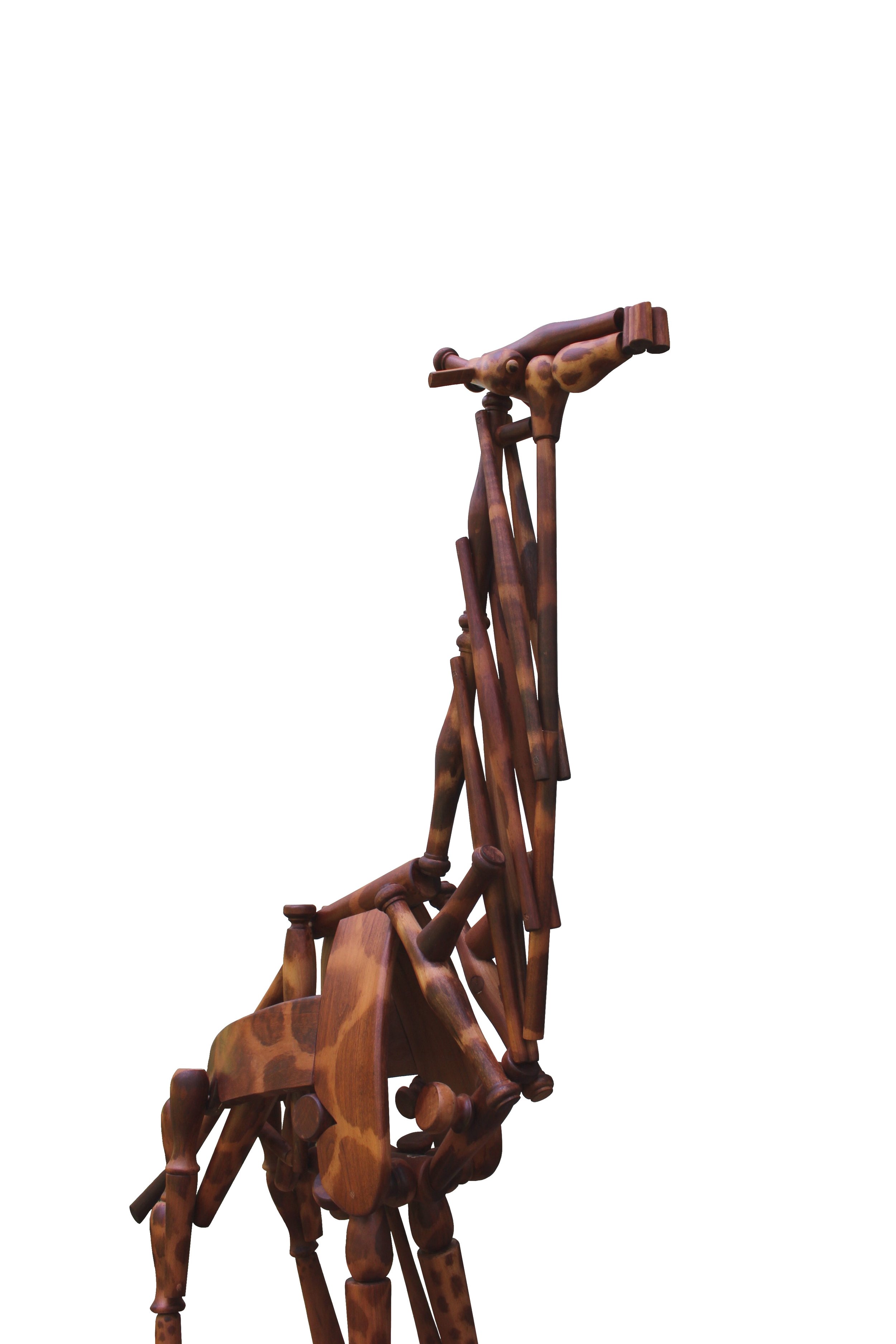    RETICULATED GIRAFFE     Length:  33” (83.82 cm)   Width:  17” (43.18 cm)   Height:  50.5” (128.27 cm)   SOLD  