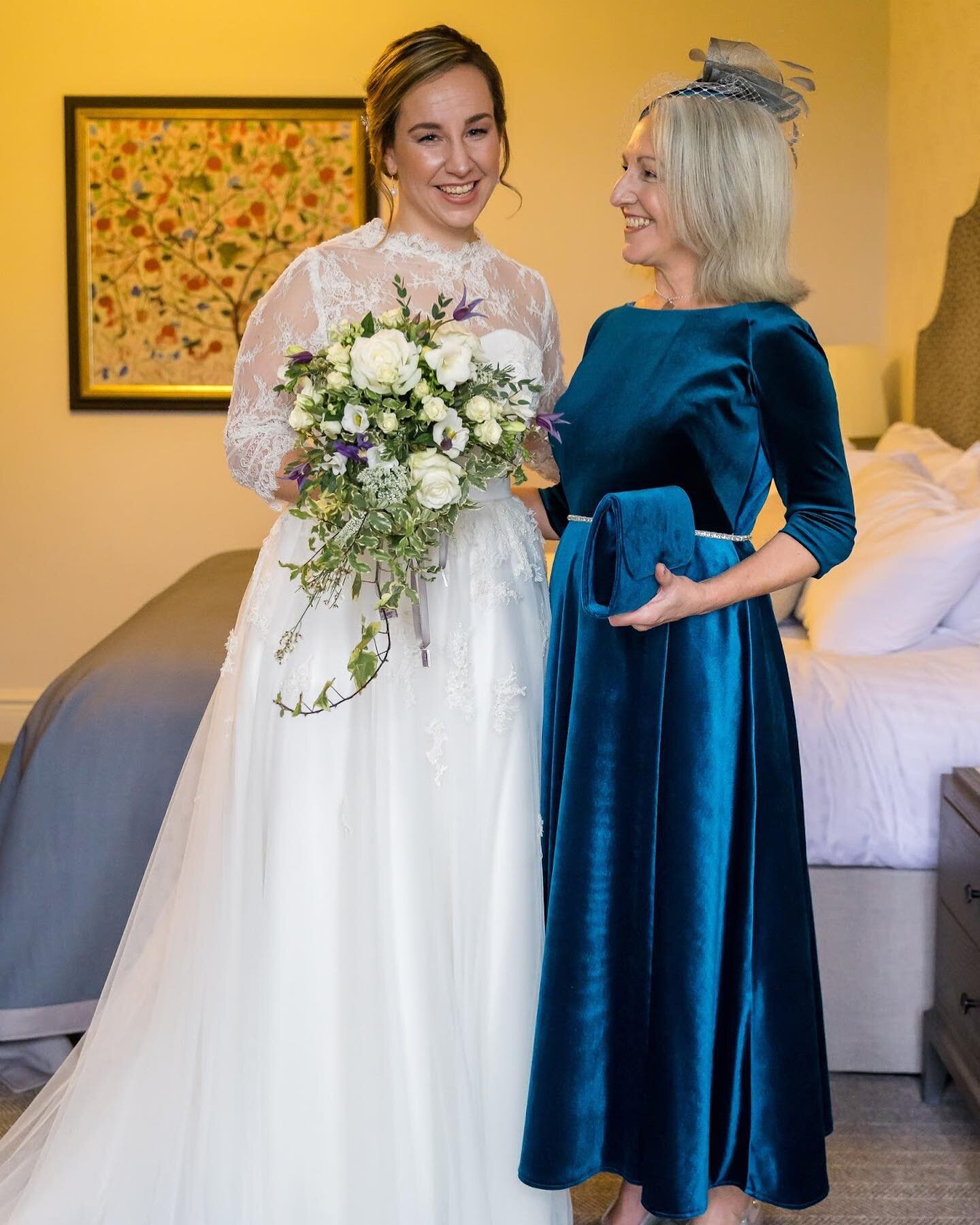 Victoria and her mum Margaret 💙 both ladies in their beautiful bespoke dresses created by the team. If we have made a mother of the bride/ groom outfit for yourself or a family member, we would love to see the photos and be able to use them on a new