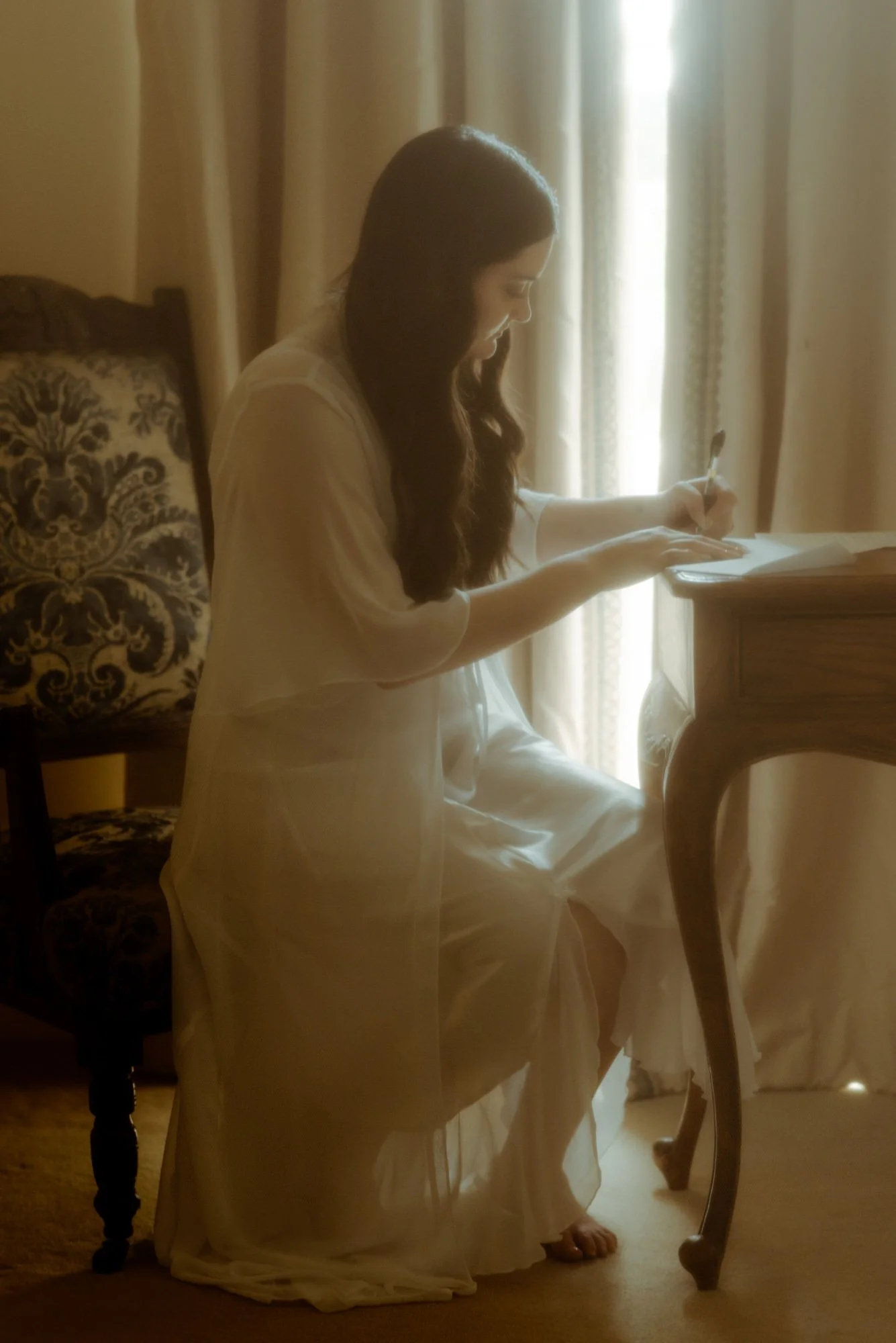 bride writes wedding vows