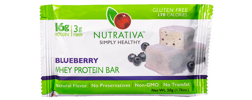 Nutrativa Blueberry Whey Protein Bar