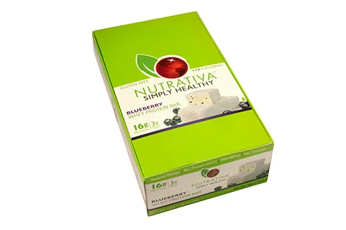 Nutrativa Blueberry Whey Protein Bar Box of 12
