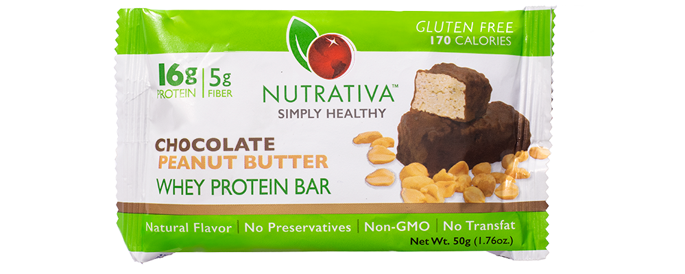 Nutrativa Chocolate Peanut Butter Whey Protein Bar