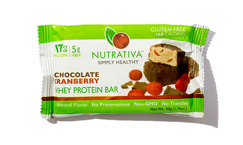 Nutrativa Chocolate Cranberry Whey Protein Bar