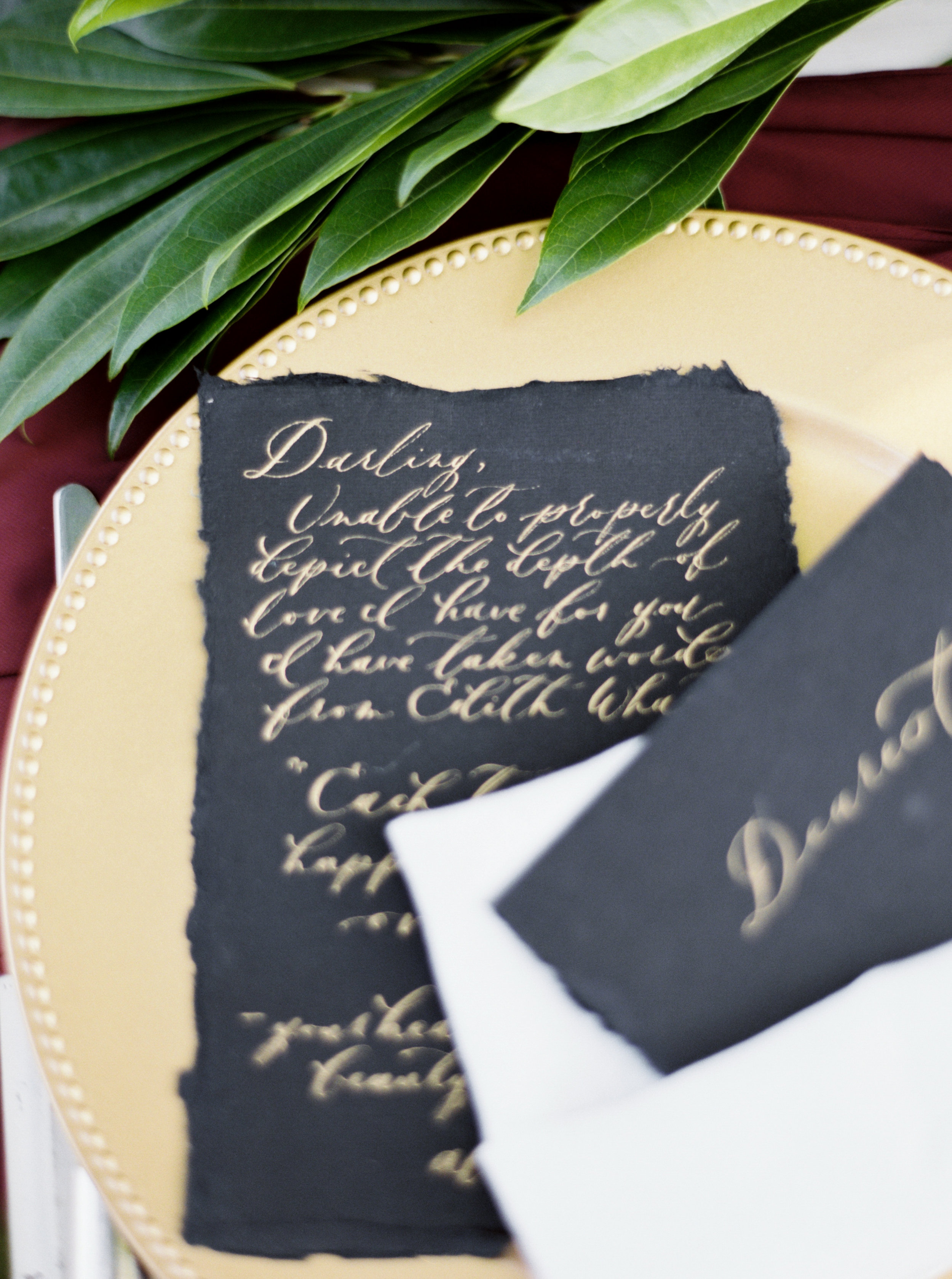 Custom Calligraphy for wedding vows