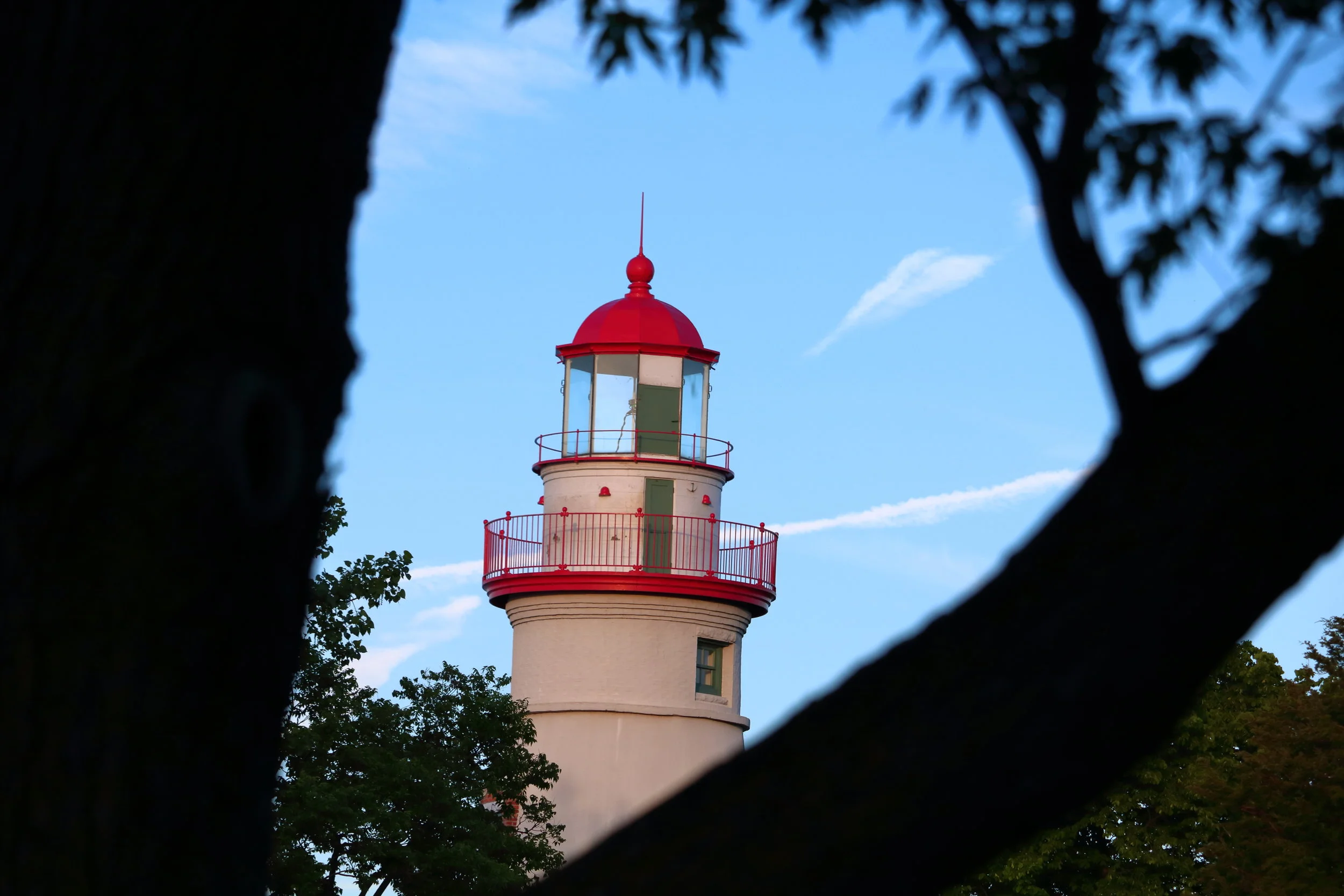 Peeking at lighthouse.JPG