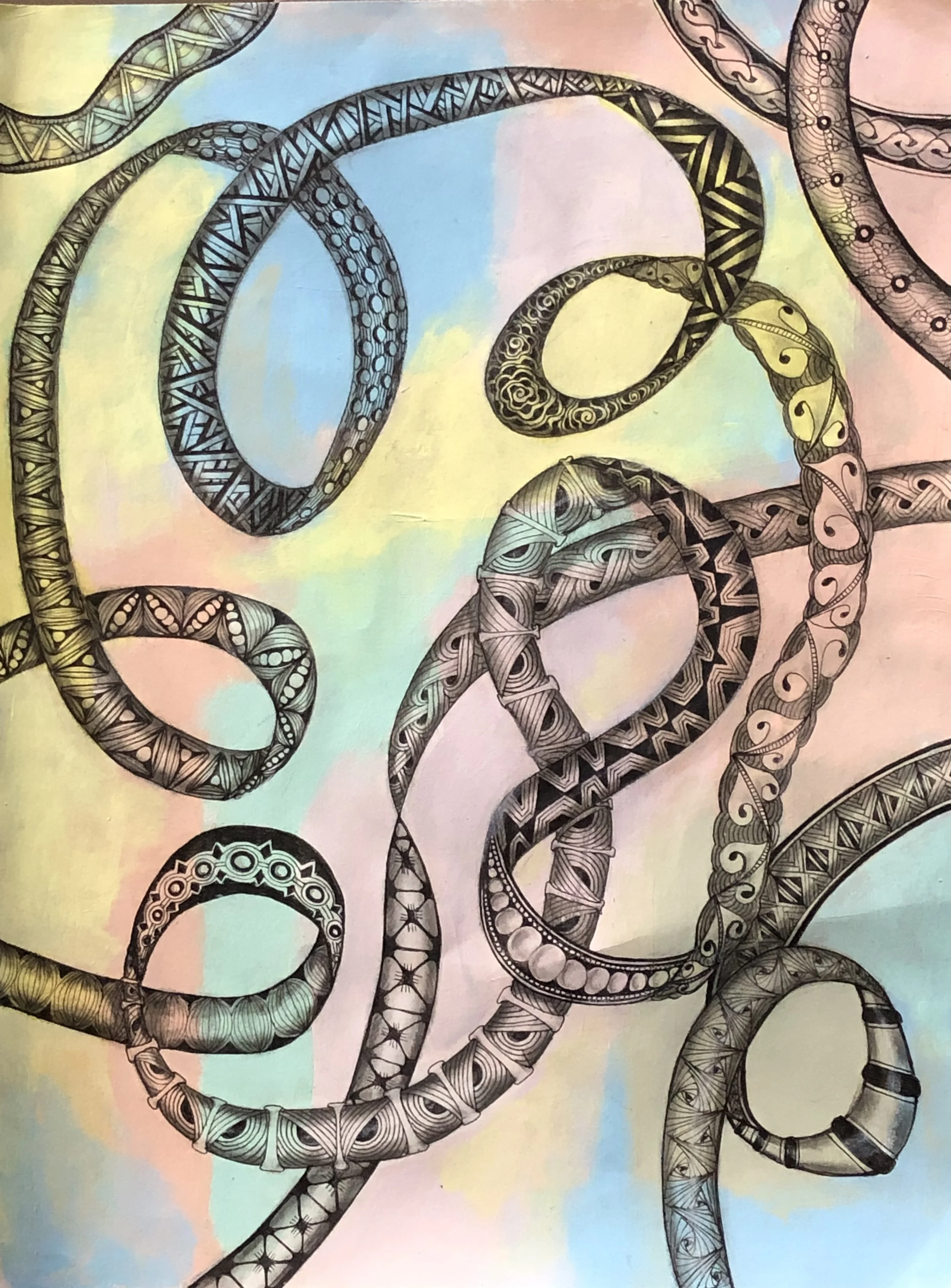 Ribbons - Zentangle Inspires Art 71