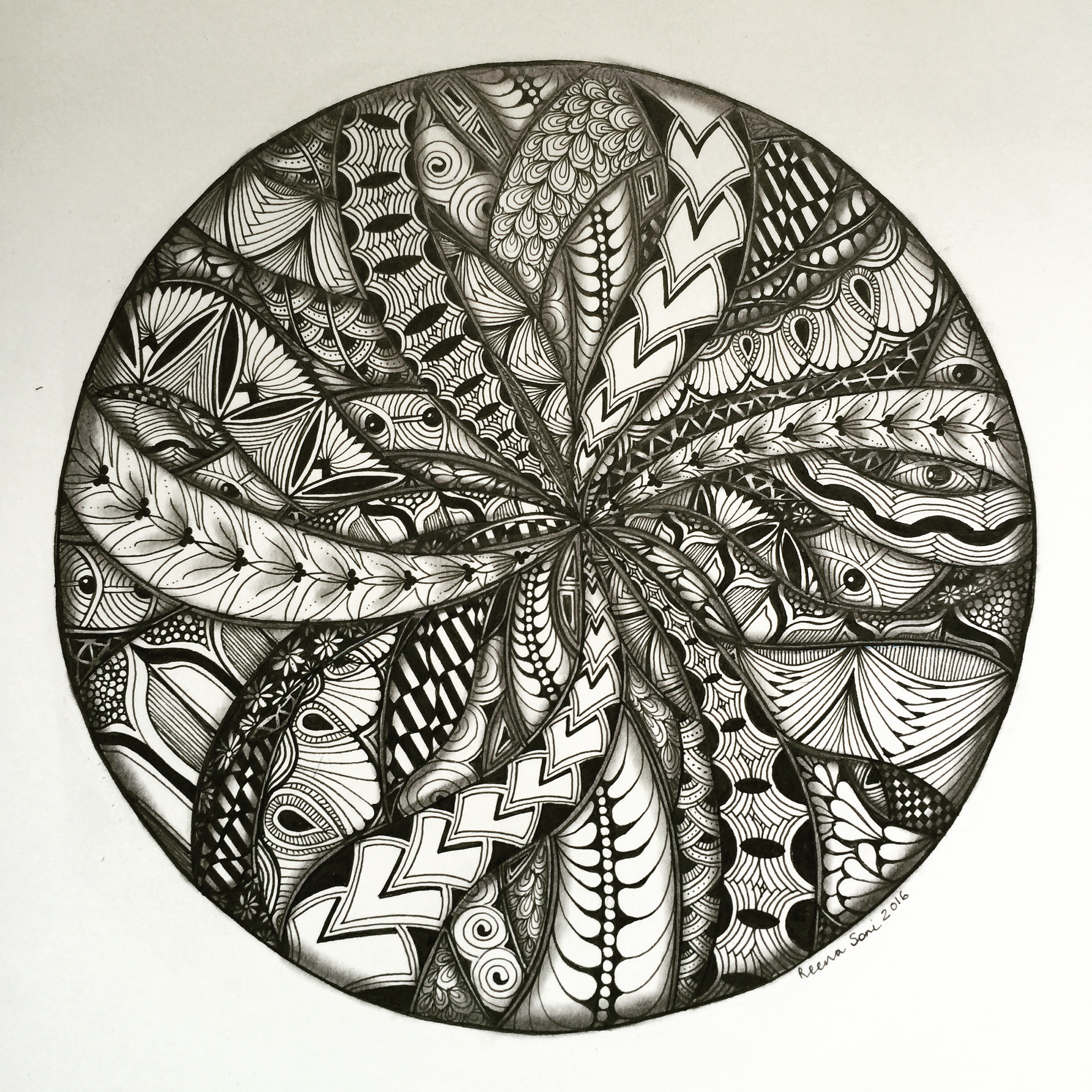 Black &amp; White Mandala-2