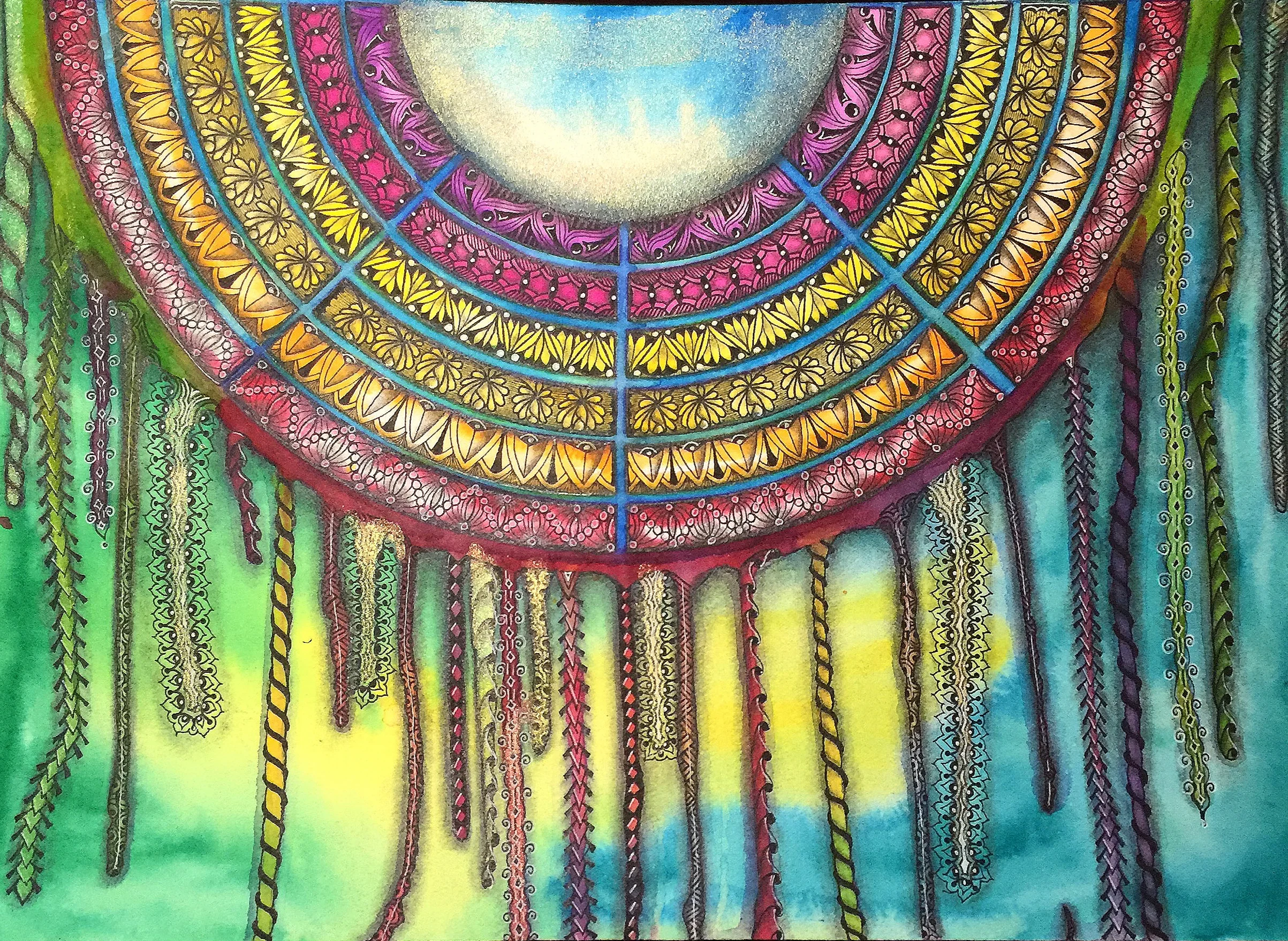 Half Dripping Mandala - SOLD