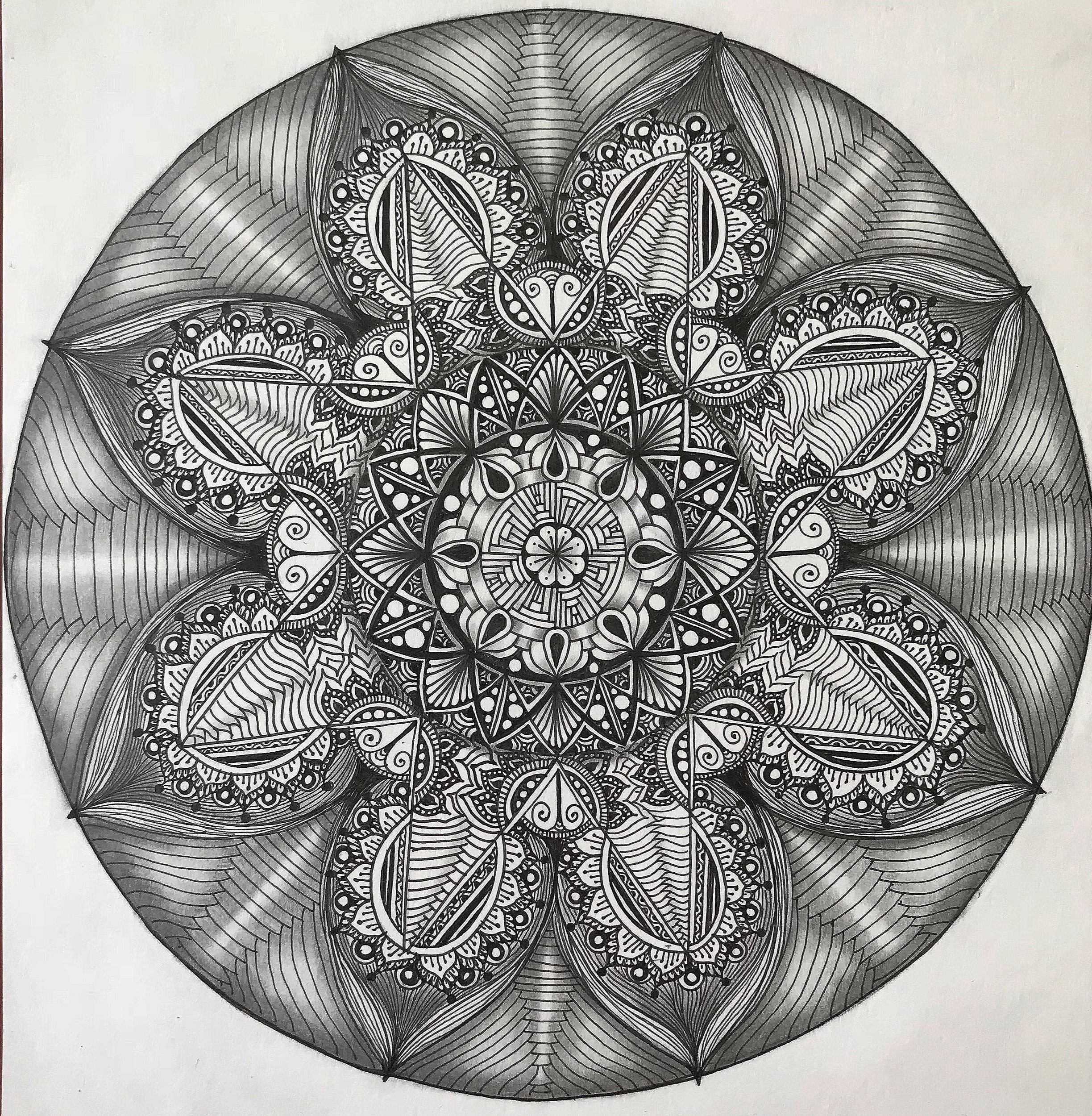 Black &amp; White Mandala-1